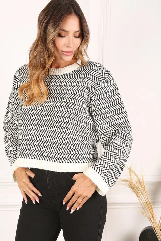 Debut Herringbone Sweater