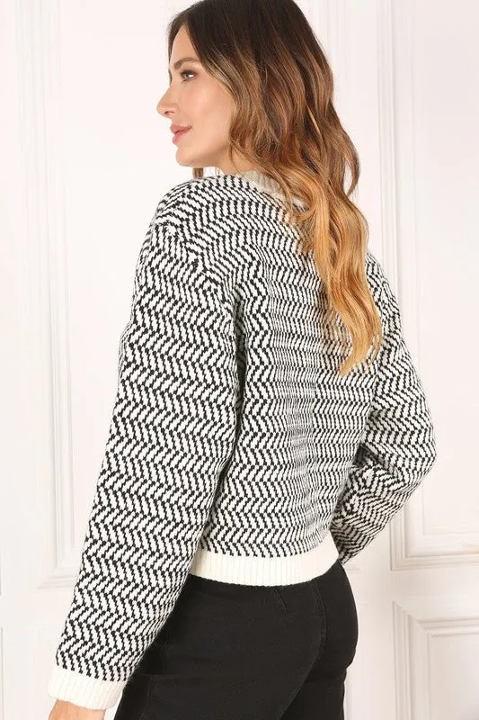 Debut Herringbone Sweater