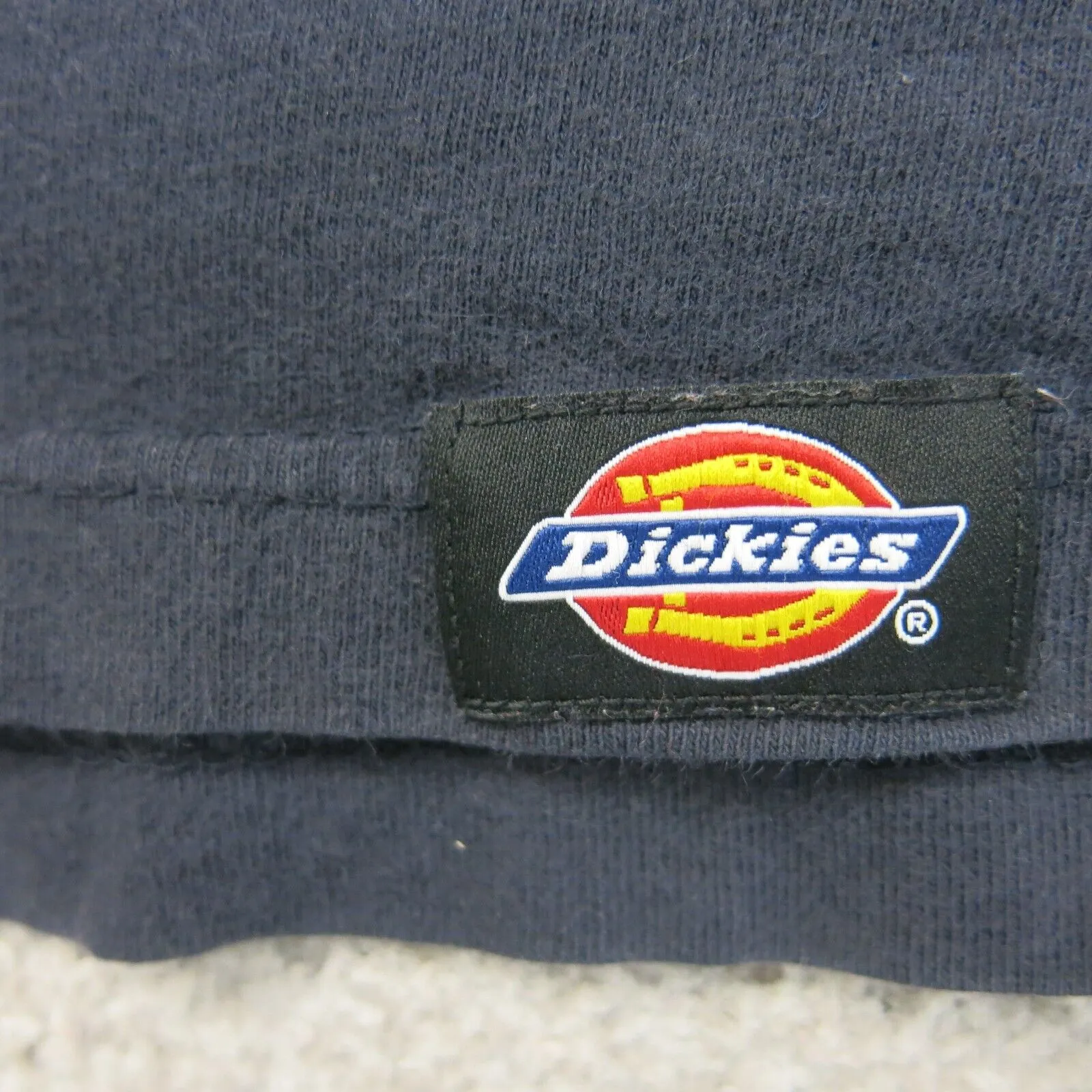 Dickies Mens Crew Neck T Shirts Short Sleeve 100% Cotton Logo Black Size 2XL