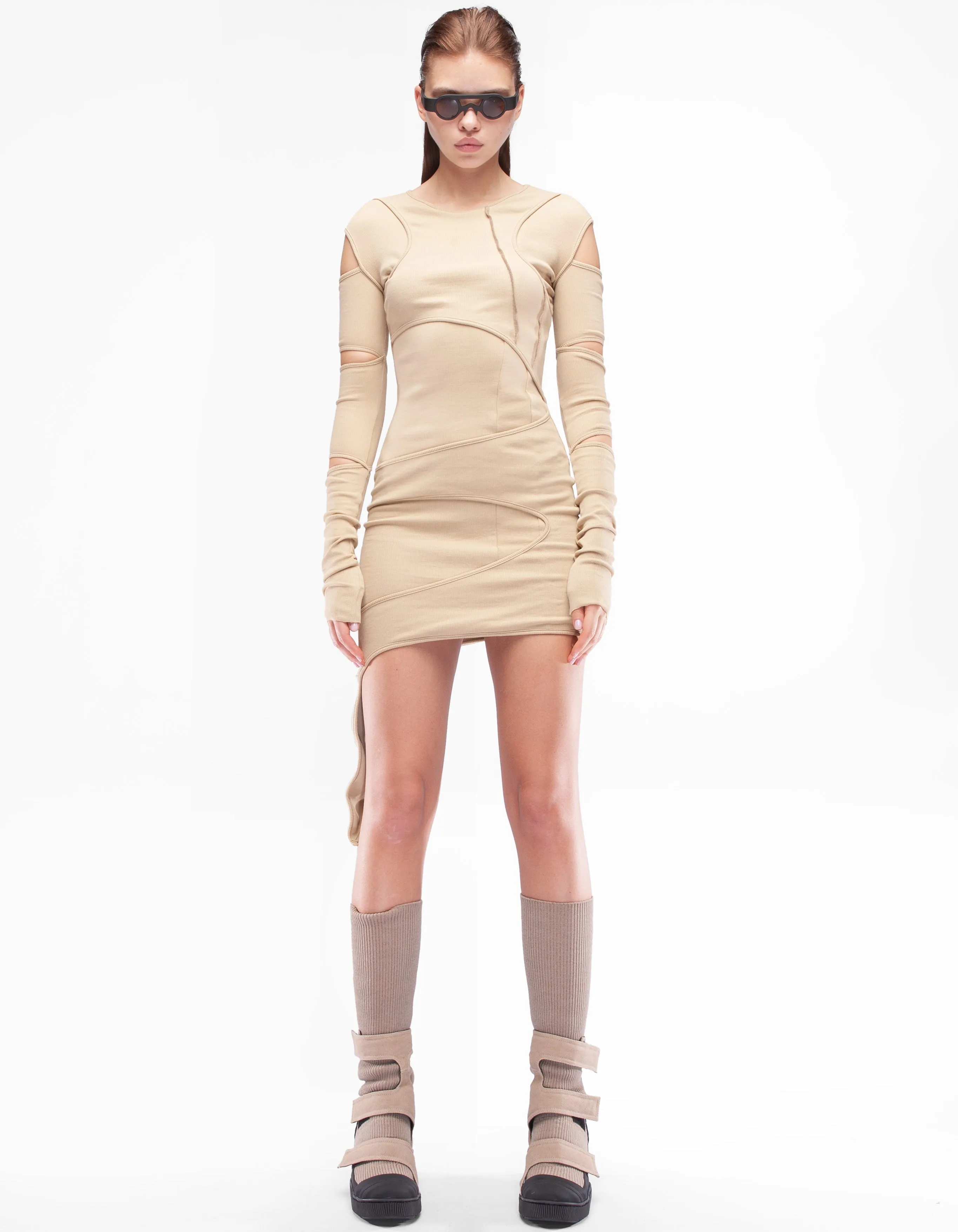 DRESS RIB LAYER SAND