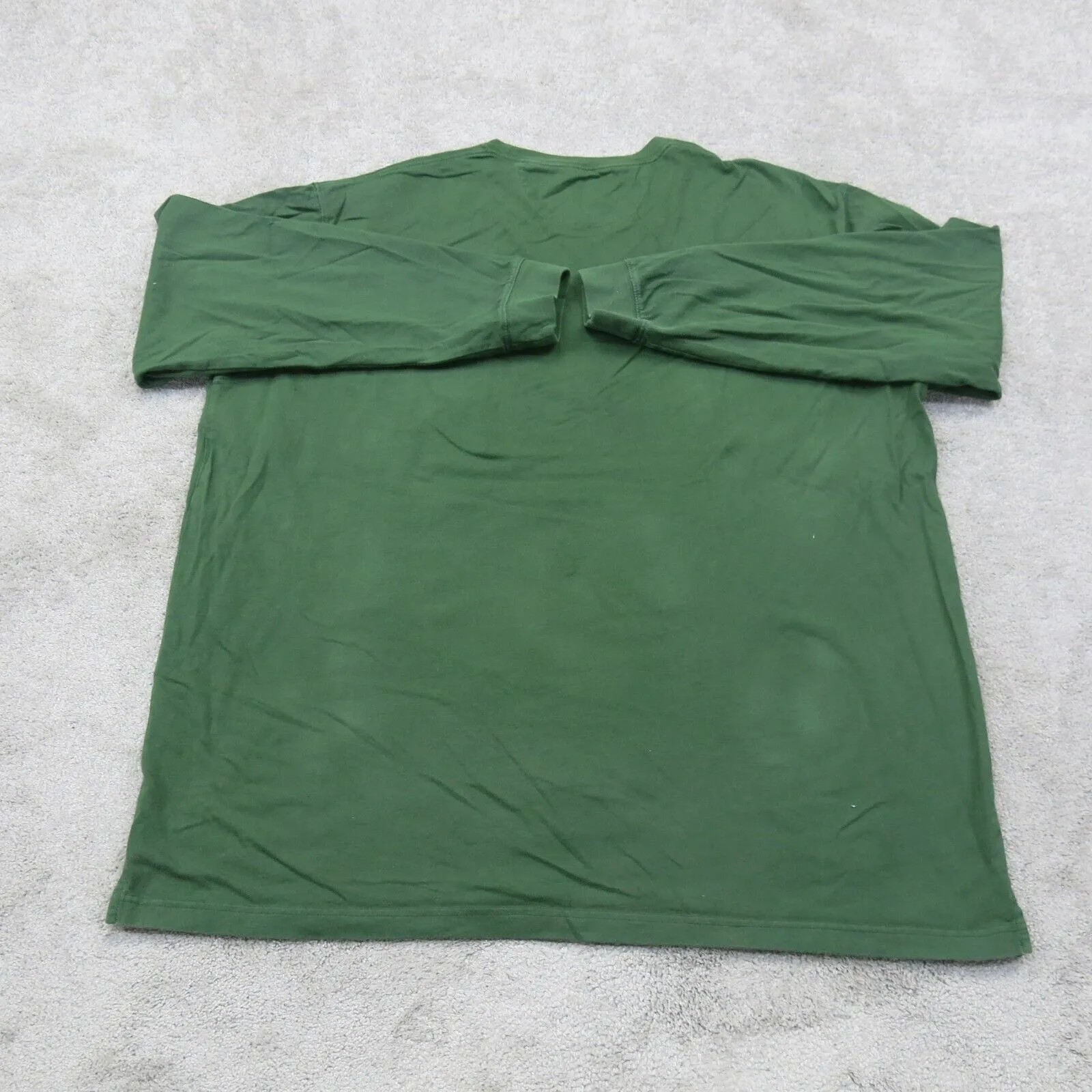 Duluth Trading Mens Crew Neck T Shirt 100% Cotton Long Sleeves Green Size 2XL