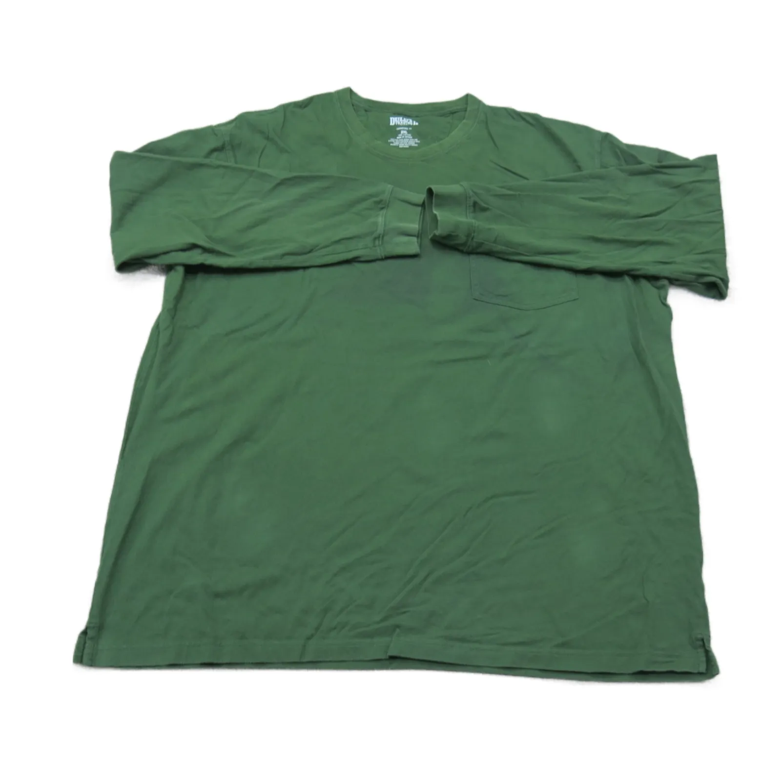 Duluth Trading Mens Crew Neck T Shirt 100% Cotton Long Sleeves Green Size 2XL