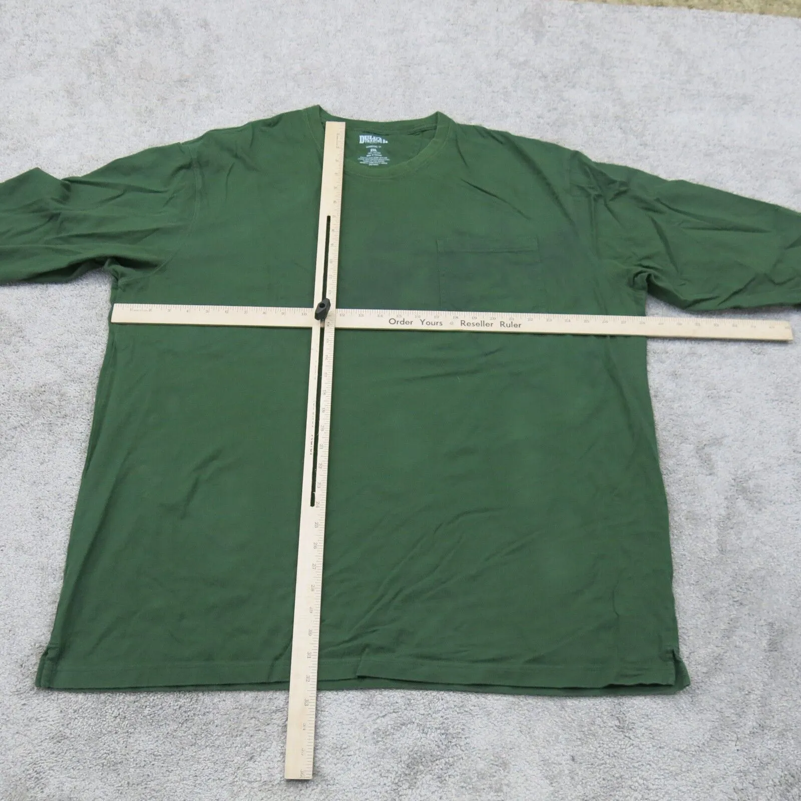 Duluth Trading Mens Crew Neck T Shirt 100% Cotton Long Sleeves Green Size 2XL