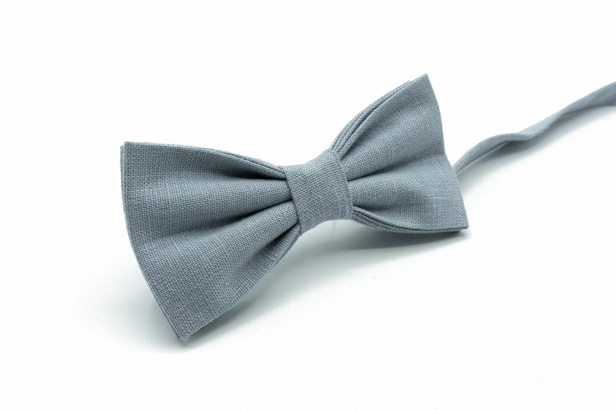 Dusty Blue Bow Tie and Suspenders Set for Boys and Adults