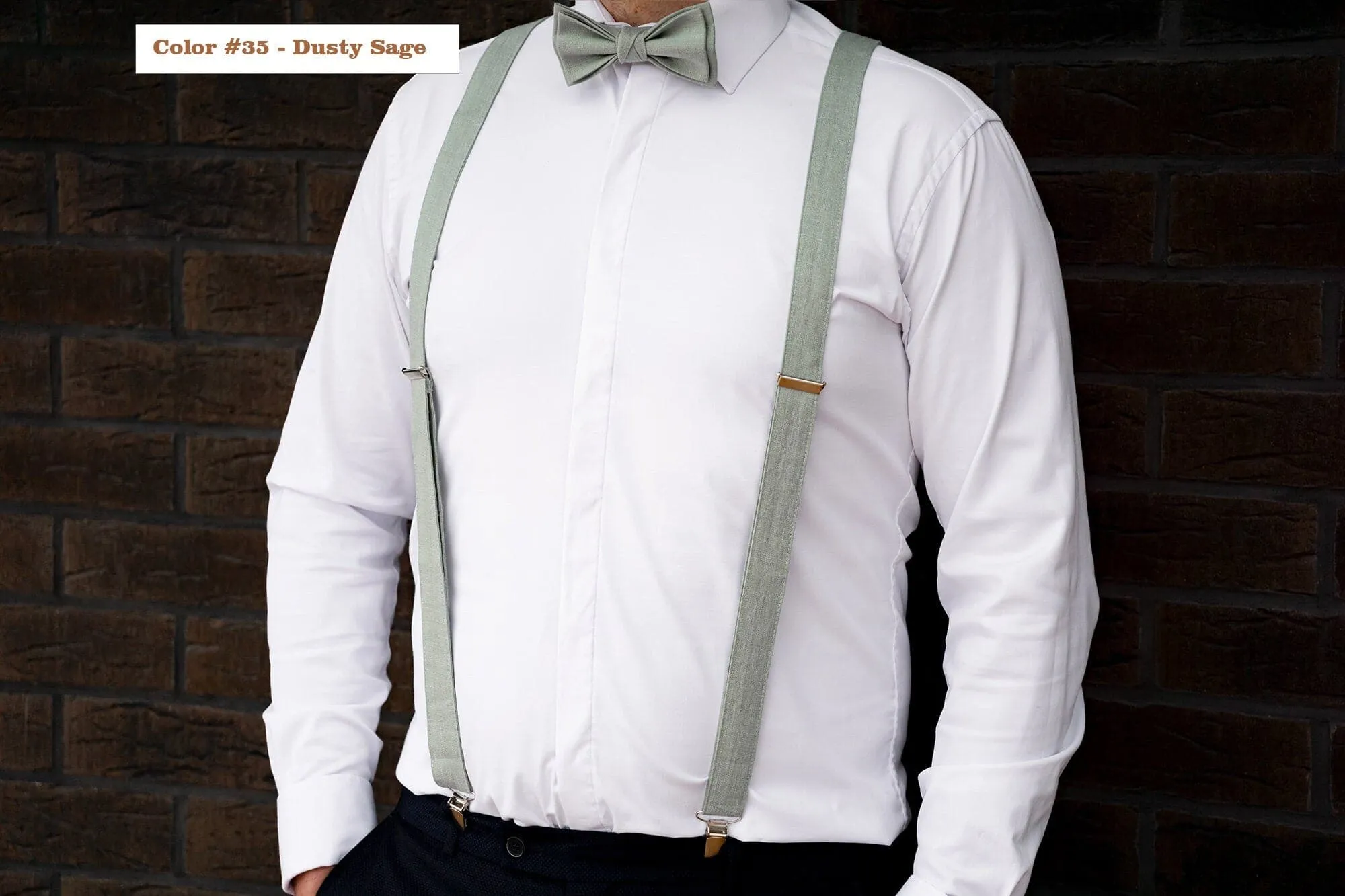 Dusty Sage Wedding Bow Ties | Groomsman Attire, Ring Bearer Outfits & Light Green Bowties