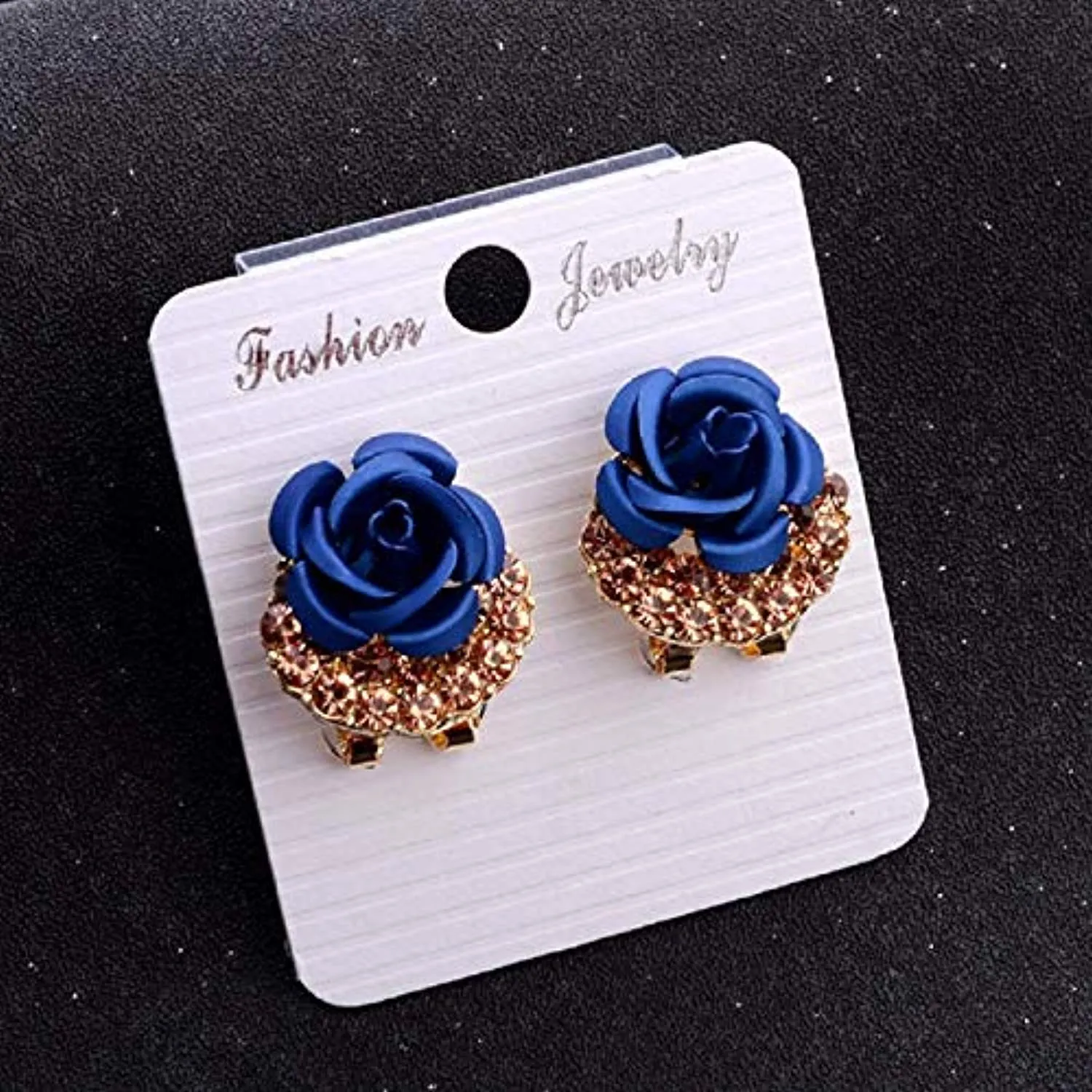 Electomania High Quality Gold Plated Floral Stylish Fancy Party Wear Earrings For Women & Girls 1Pair