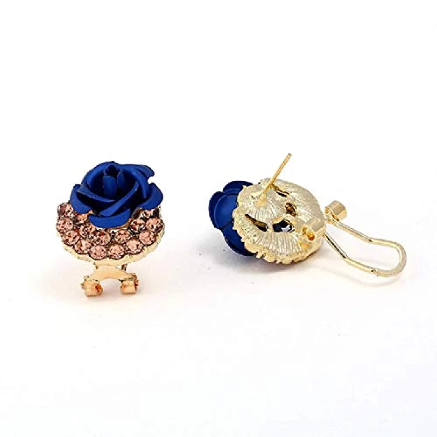 Electomania High Quality Gold Plated Floral Stylish Fancy Party Wear Earrings For Women & Girls 1Pair