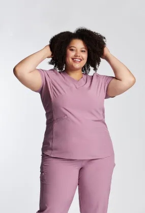 Emeline Zippered Pocket Scrub Top