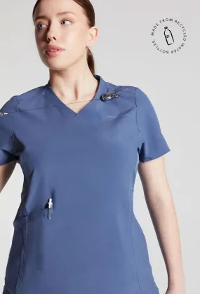 Emeline Zippered Pocket Scrub Top