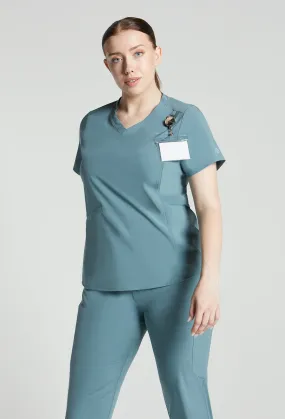 Emeline Zippered Pocket Scrub Top