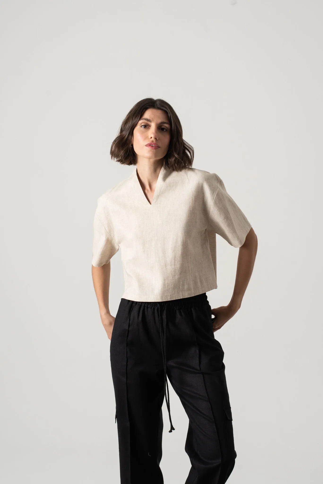 Emil Linen Top Natural