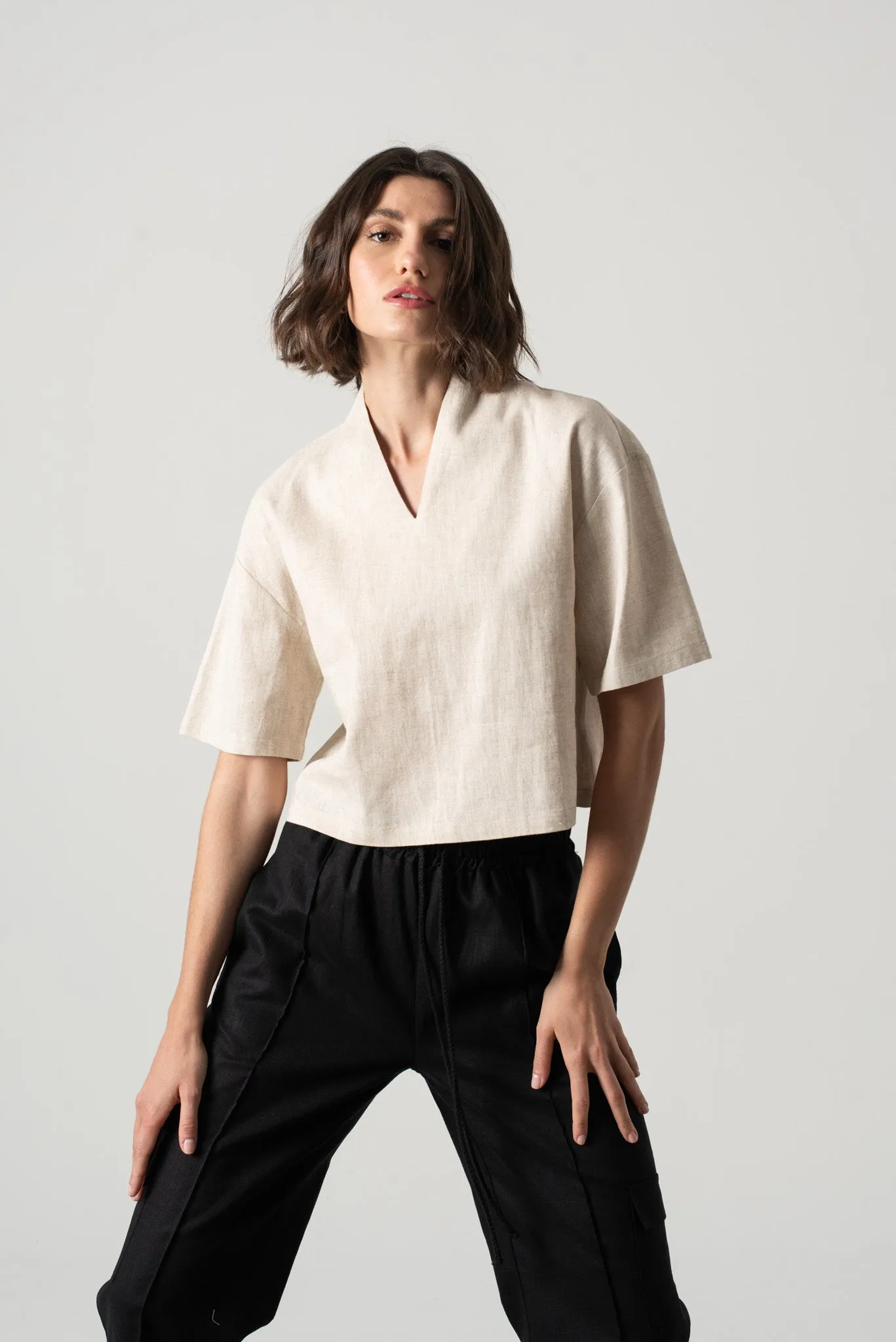 Emil Linen Top Natural