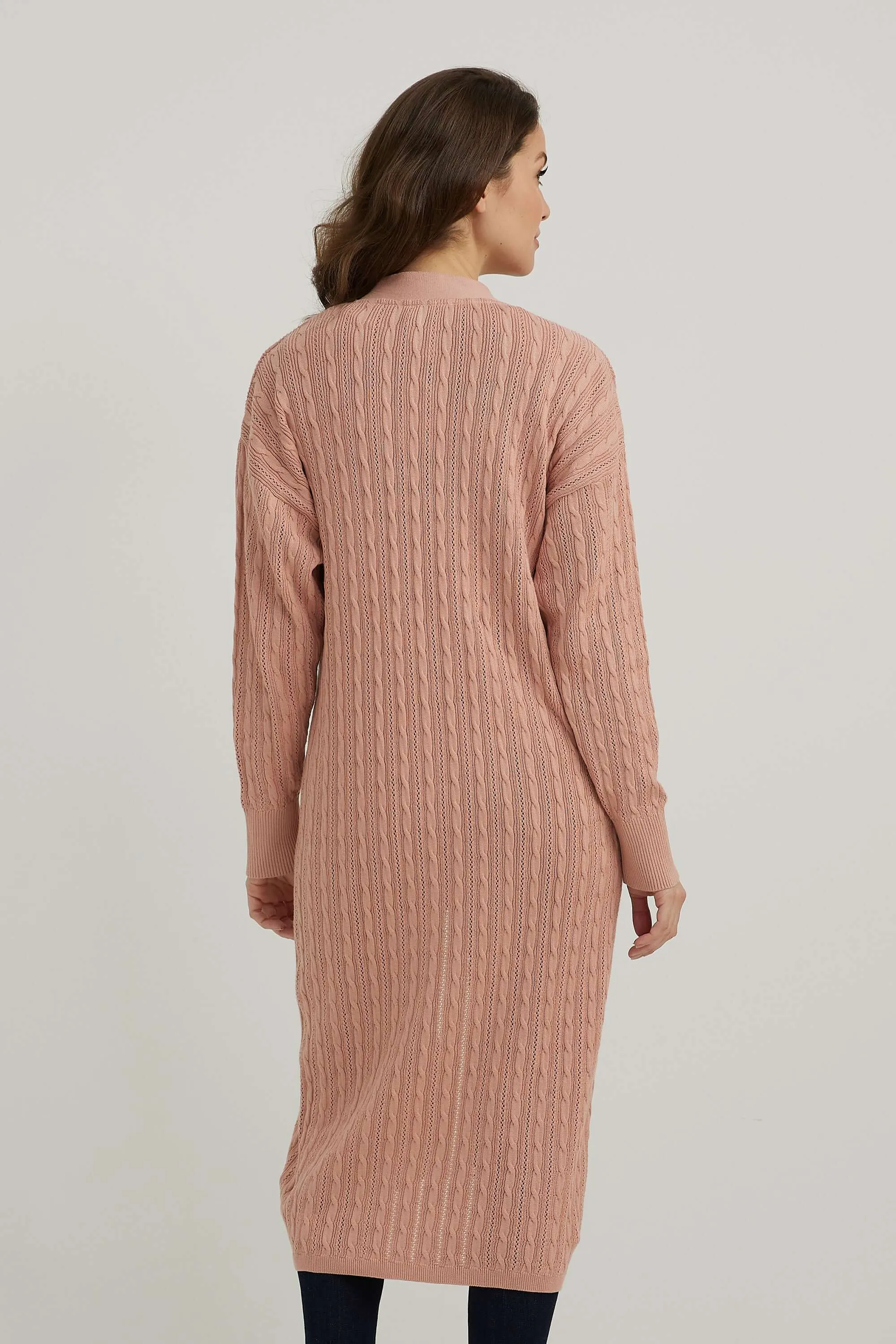 emproved Long Cardigan P2230-OROS Old Rose