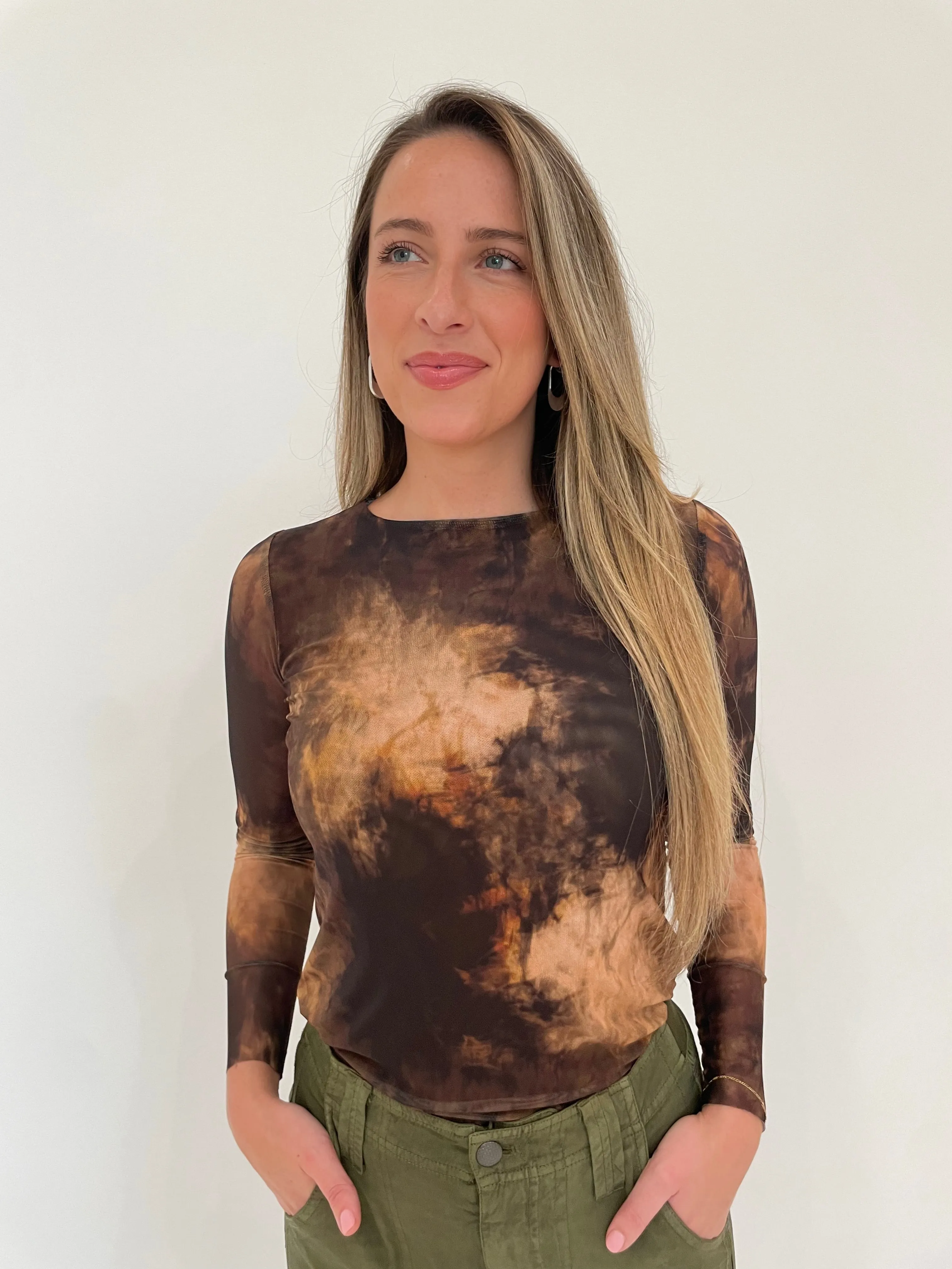 Florence Double Sheer Top - Velvet Dye Earth