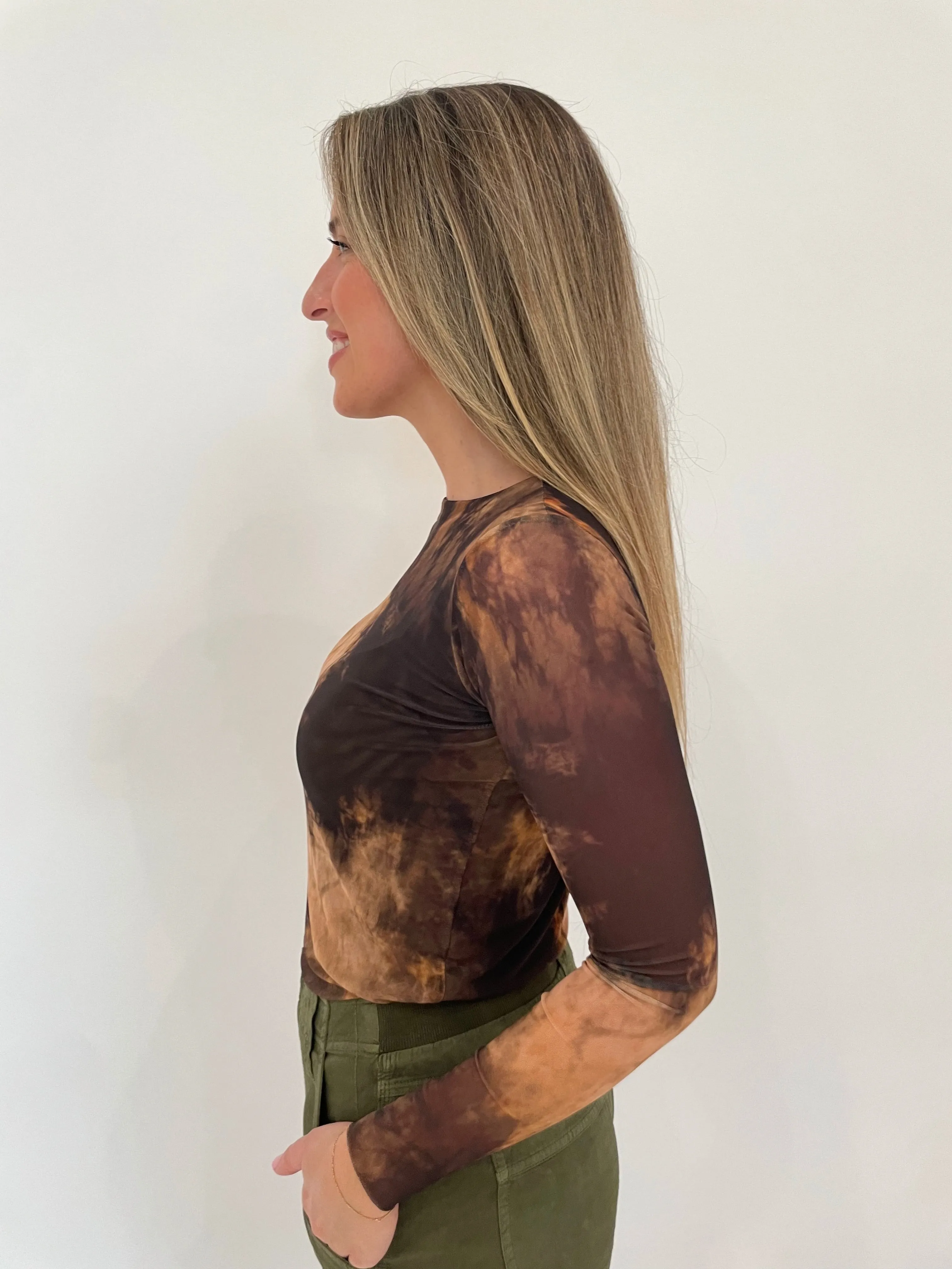 Florence Double Sheer Top - Velvet Dye Earth