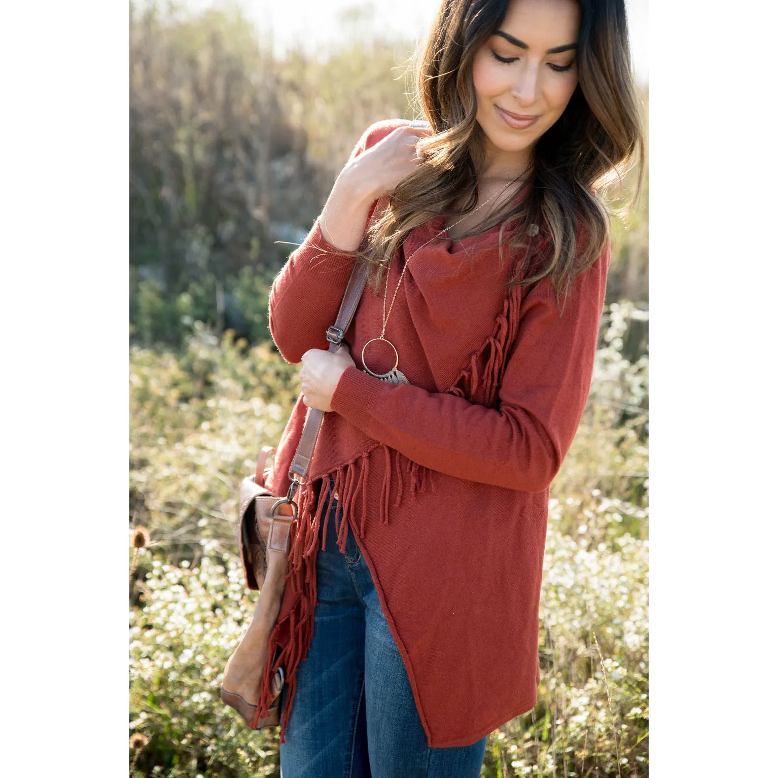 Fringe Wrap Cardigan