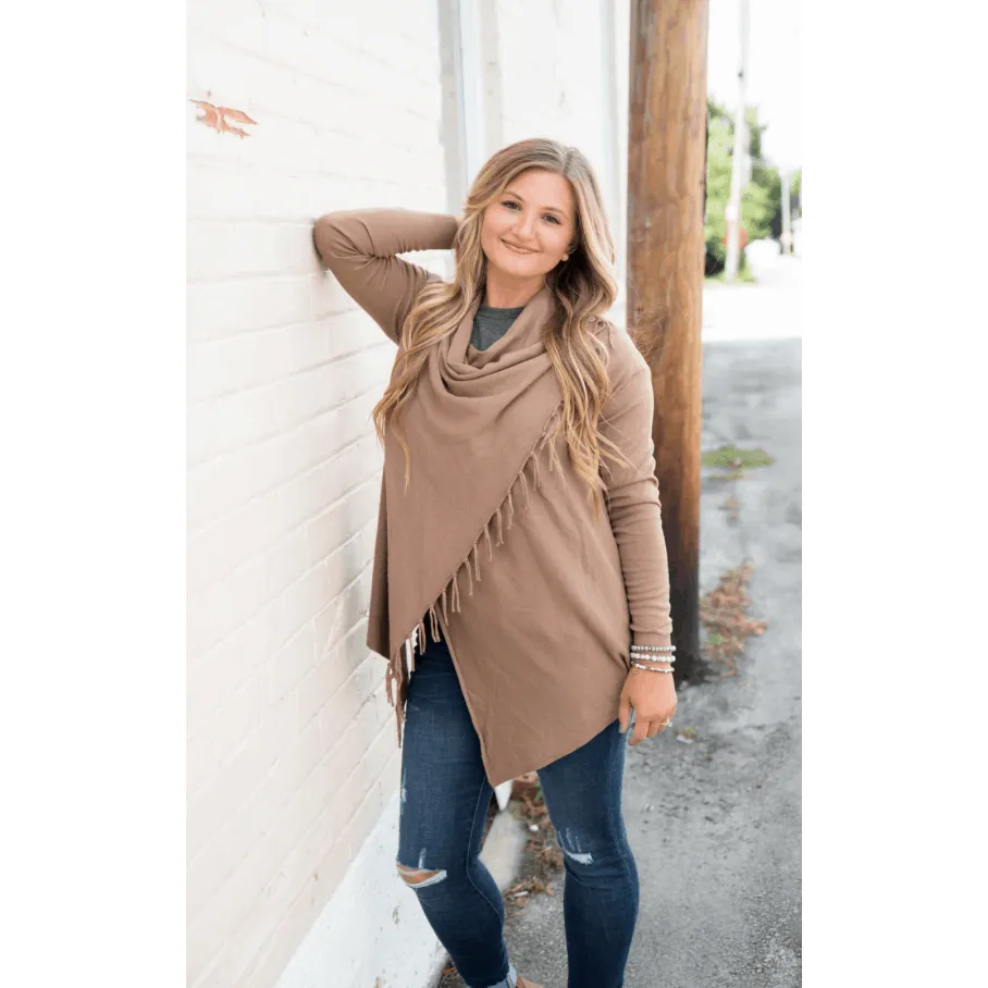 Fringe Wrap Cardigan