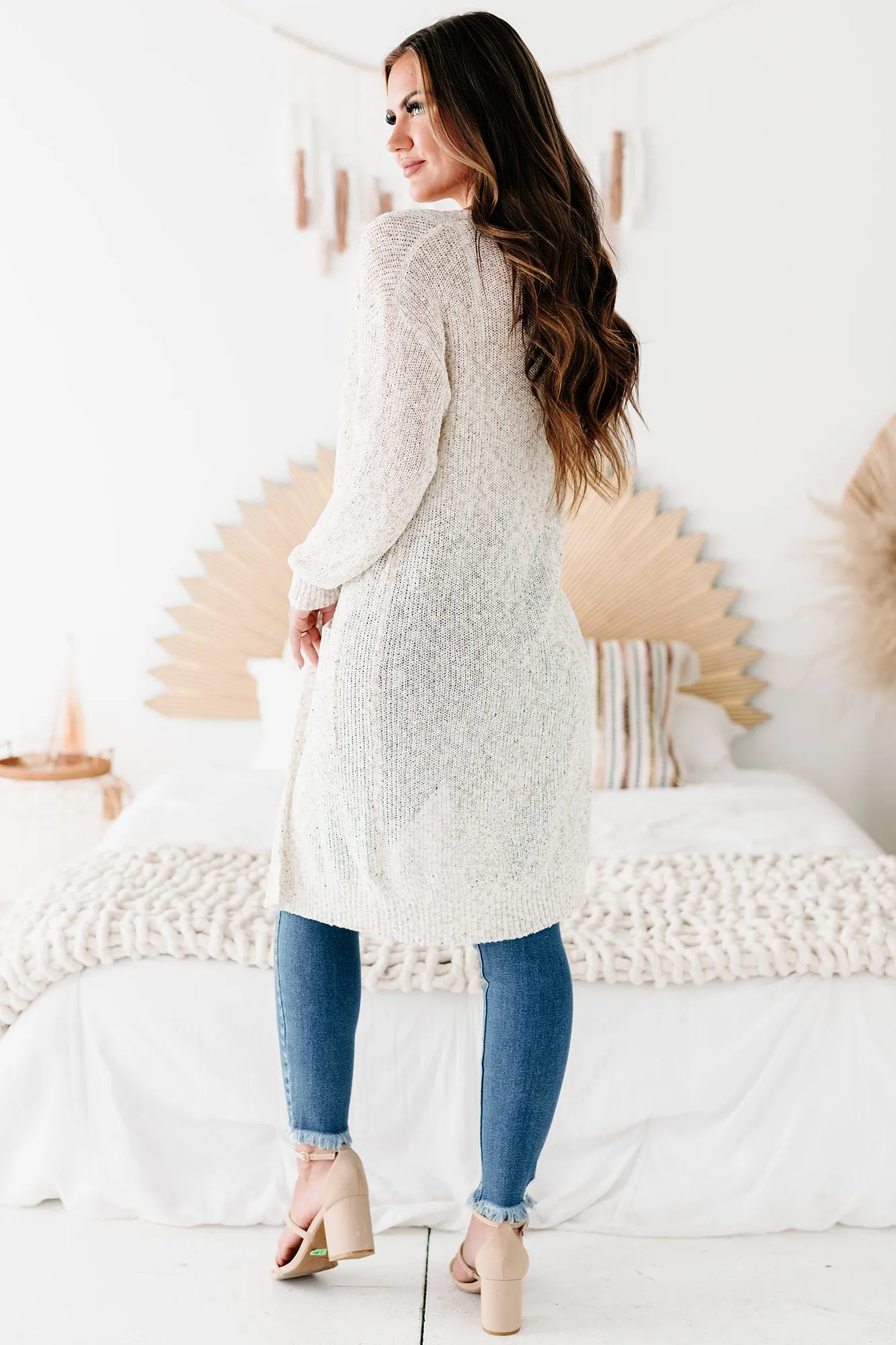 Gentle Times Confetti Knit Cardigan (Oatmeal)