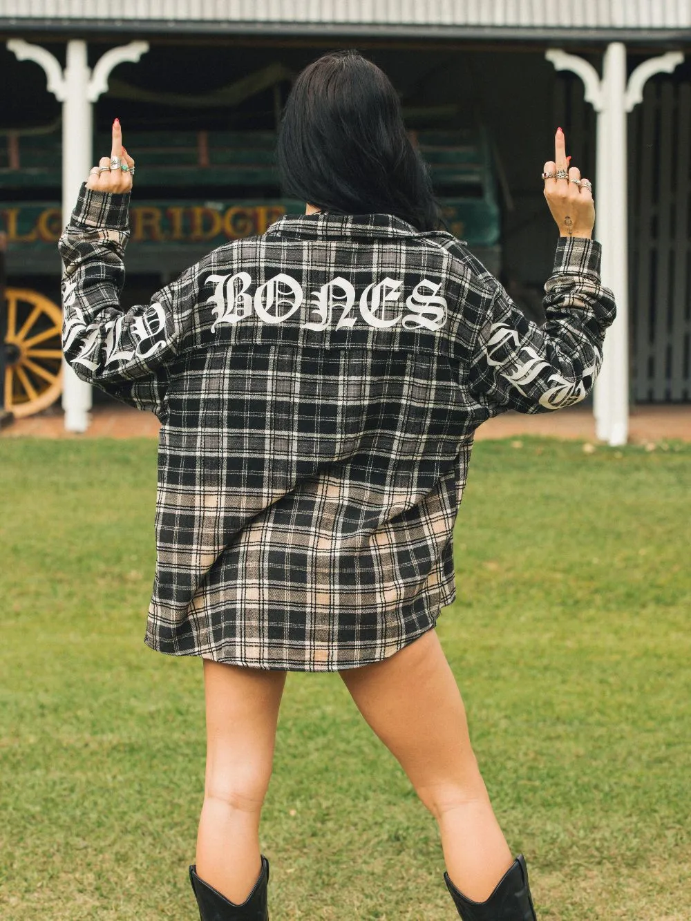 Gothic Flannel Shirt - Dip Dye