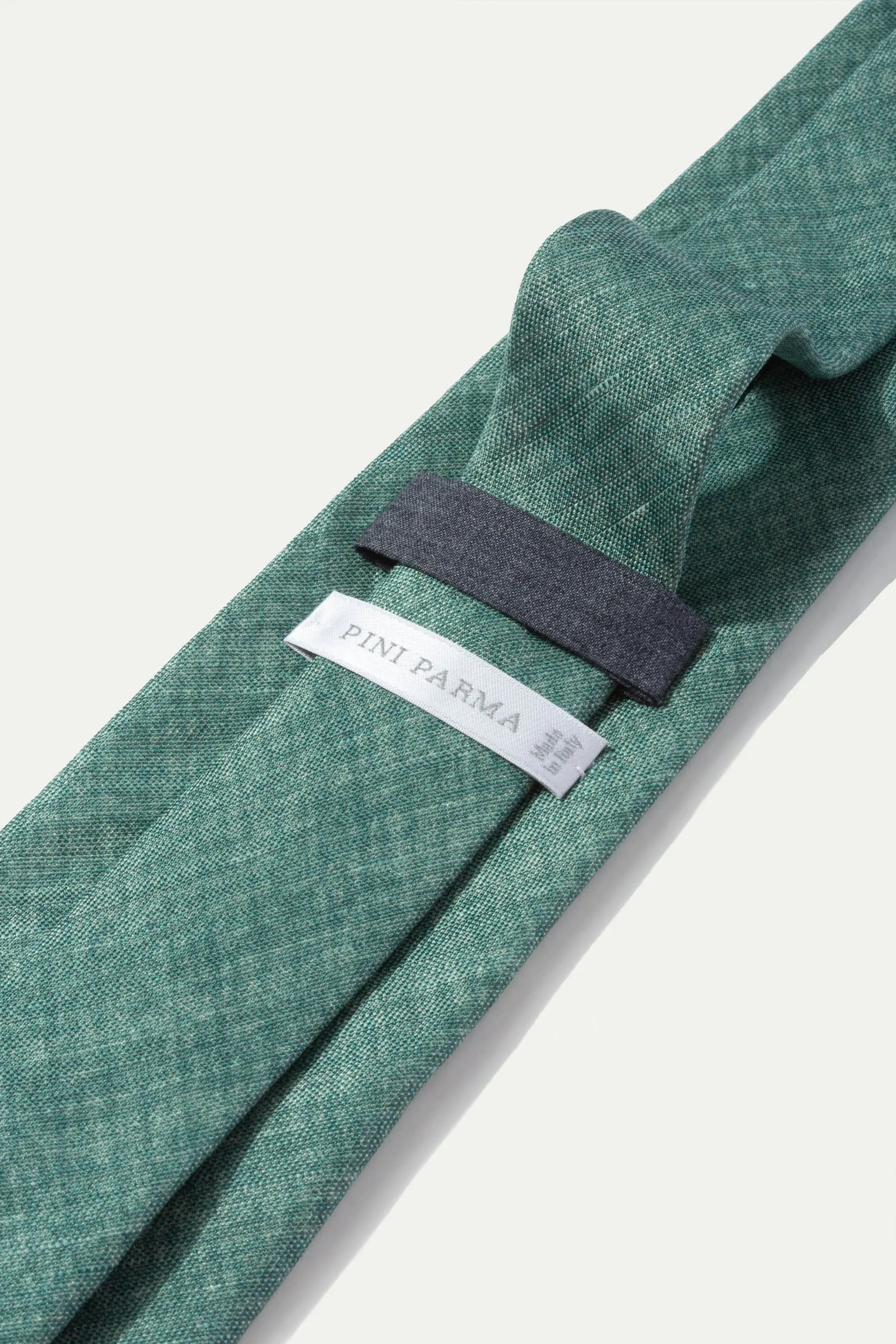 Green printed silk tie - Made In Italy