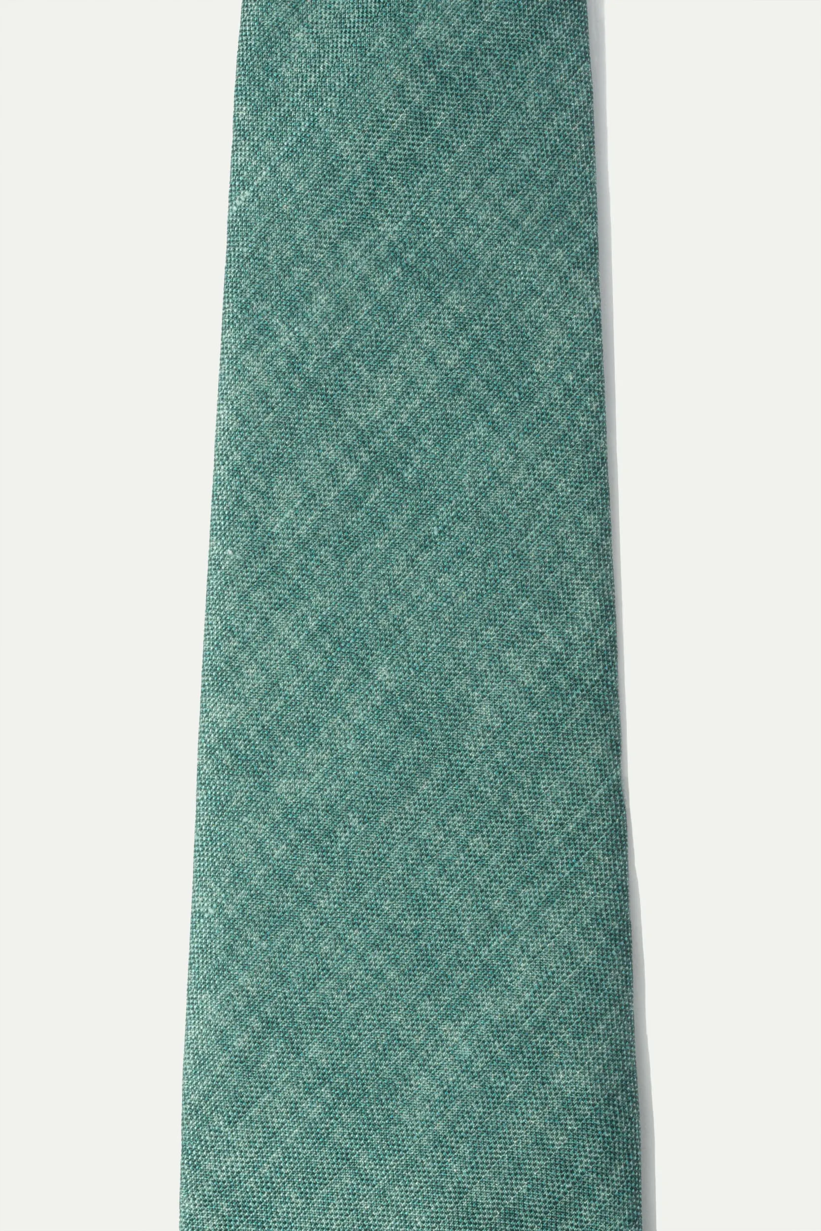 Green printed silk tie - Made In Italy