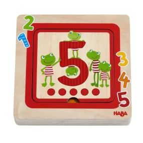 Haba Counting Friends Wood Layering Puzzle 1 to 5