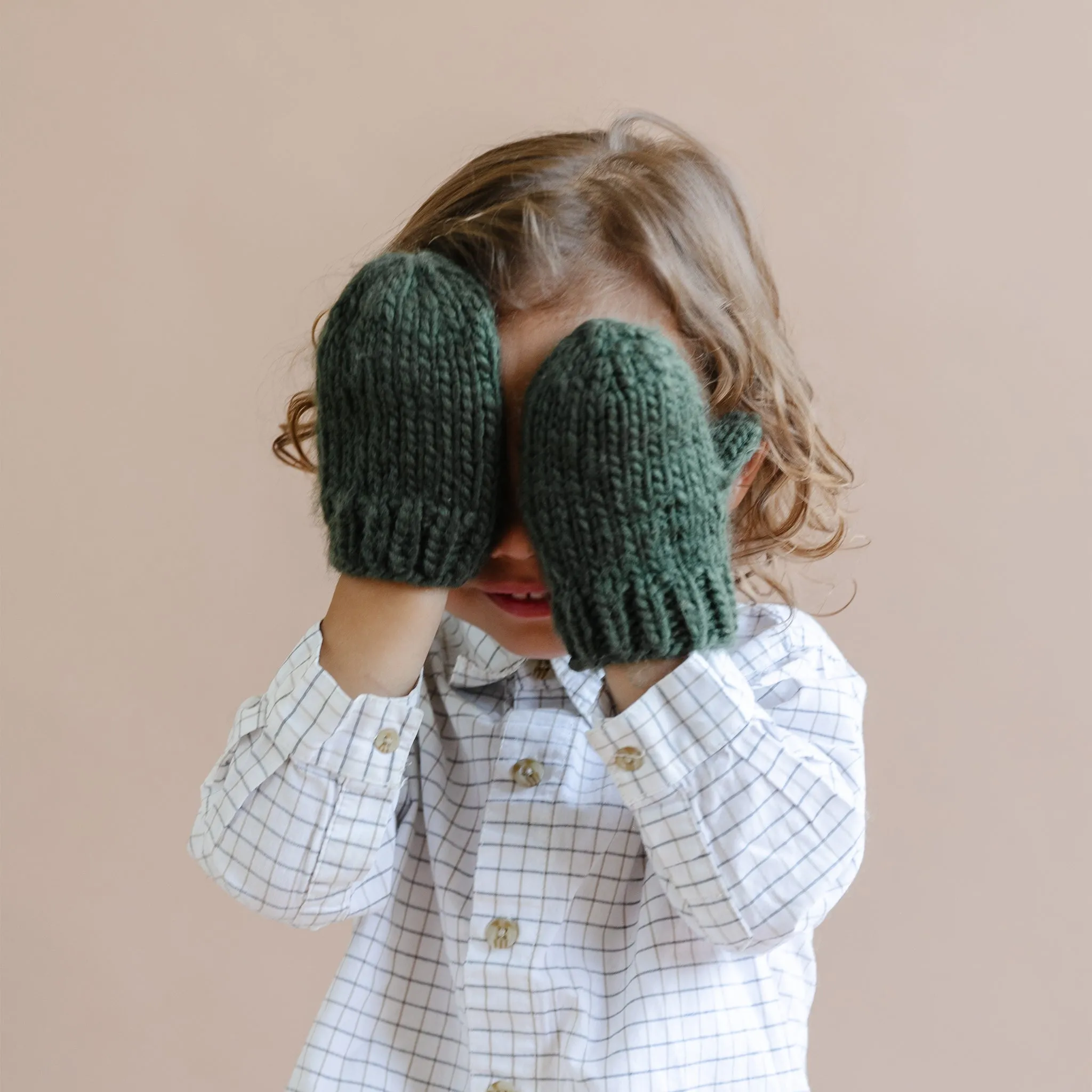 Hand Knit Mittens - Zinc