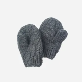 Hand Knit Mittens - Zinc