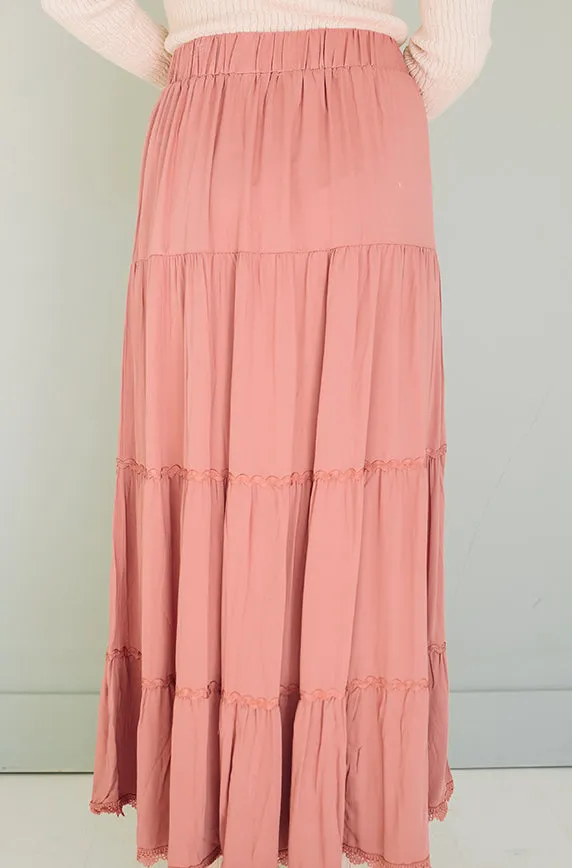 Happy Thoughts Dusty Pink Maxi Skirt