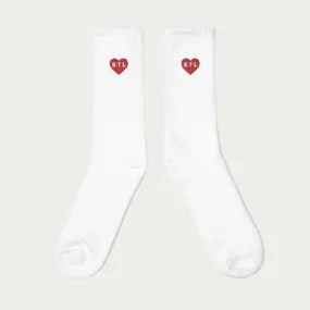 Heart STL Embroidered socks