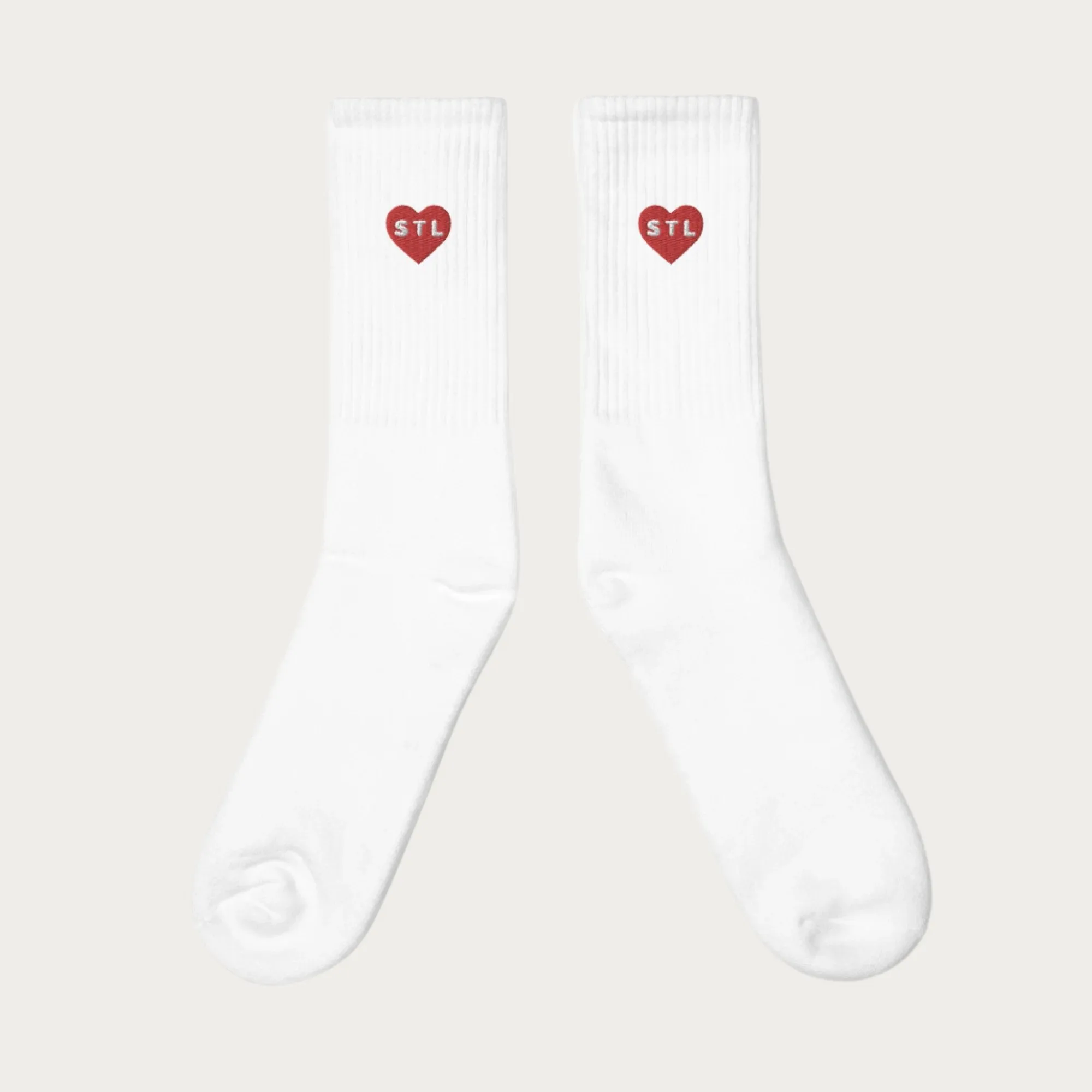 Heart STL Embroidered socks