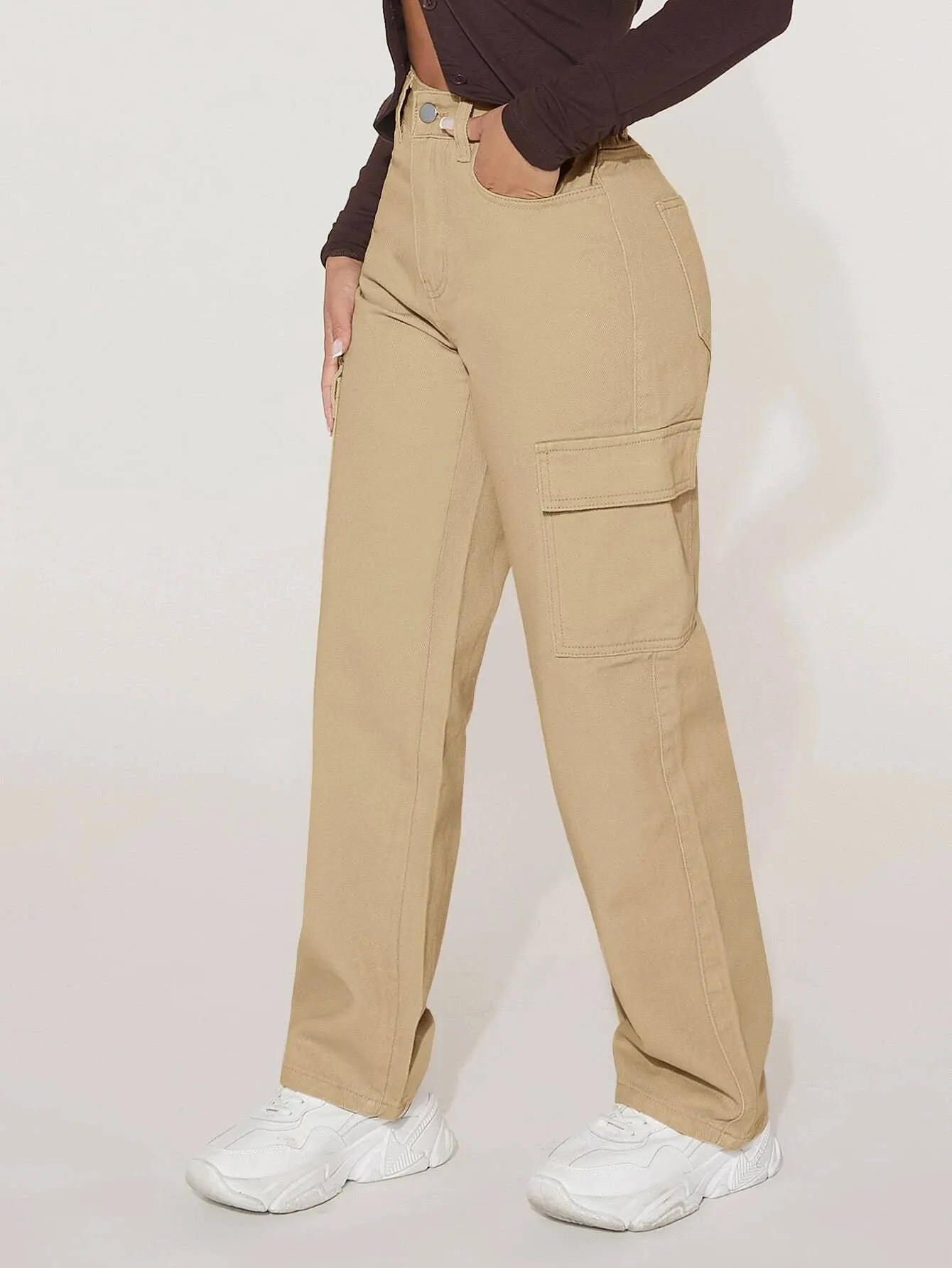 High Waist Straight Leg Jeans