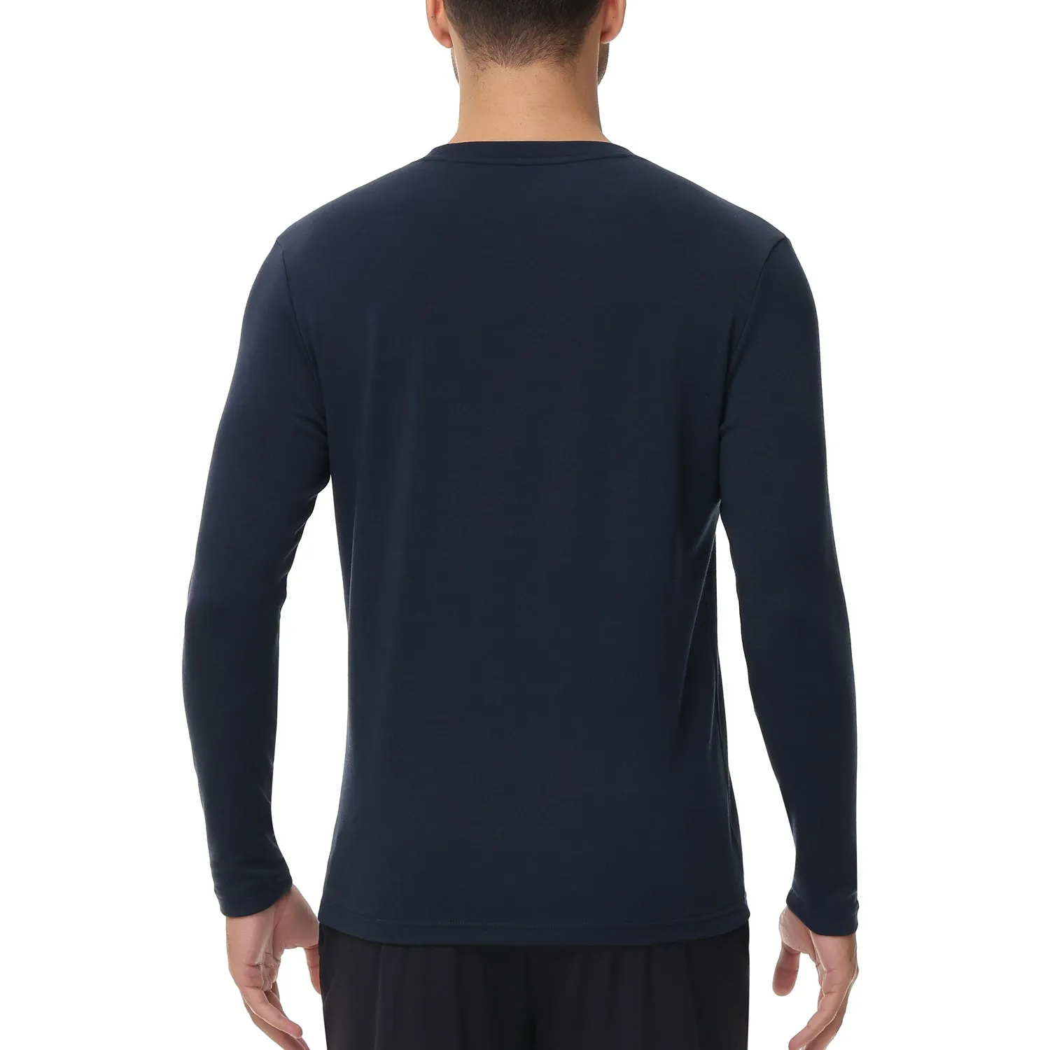 HUGE SPORTS Men's Merino Wool Long Sleeve Thermal Shirts