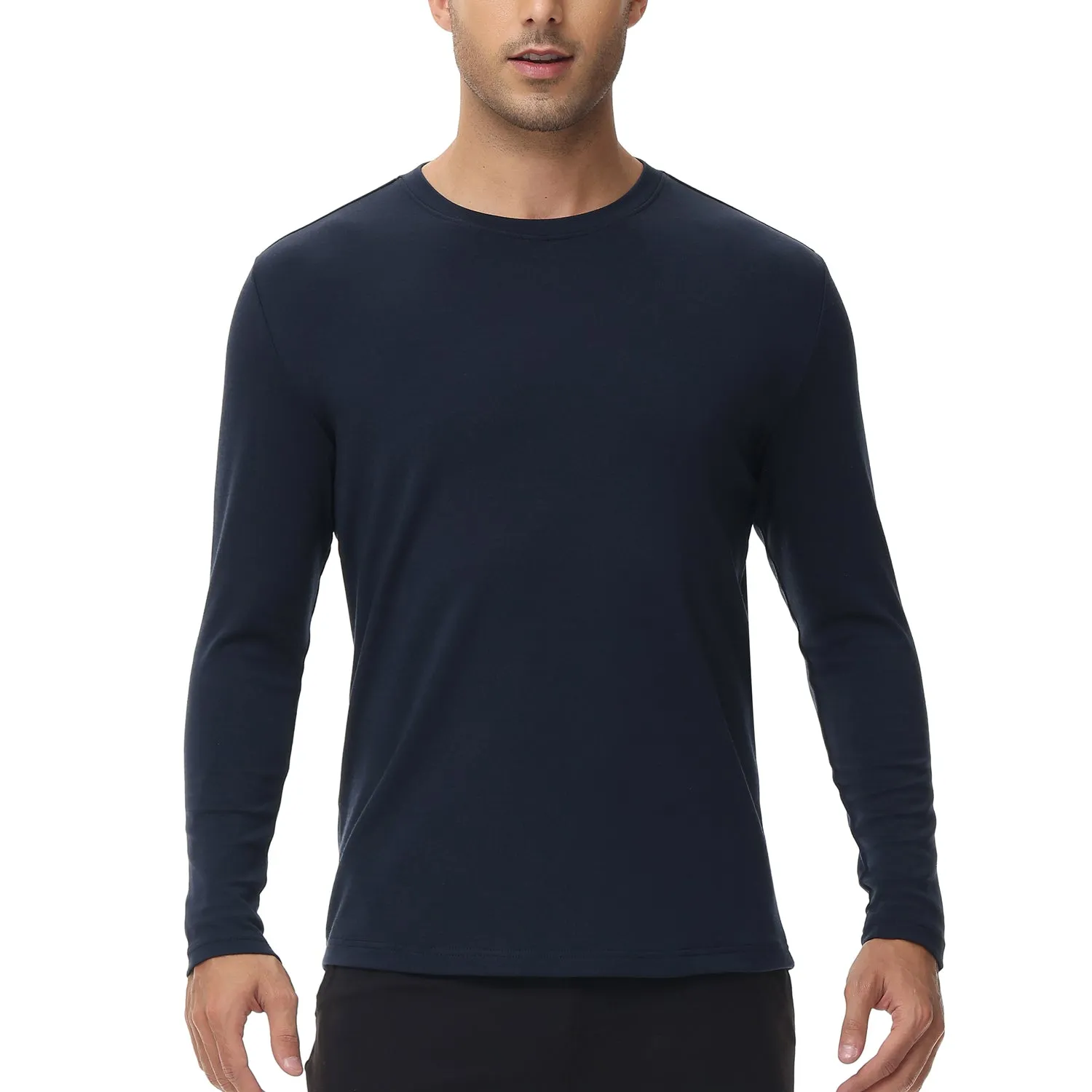 HUGE SPORTS Men's Merino Wool Long Sleeve Thermal Shirts