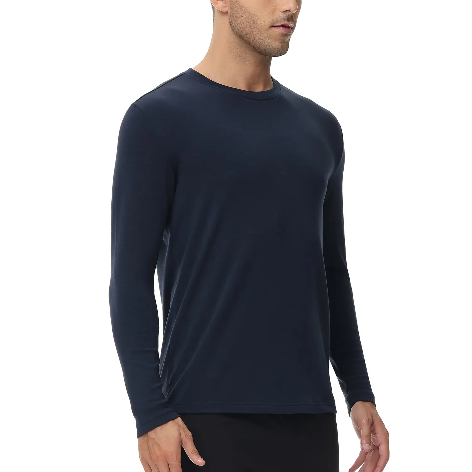 HUGE SPORTS Men's Merino Wool Long Sleeve Thermal Shirts