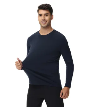 HUGE SPORTS Men's Merino Wool Long Sleeve Thermal Shirts