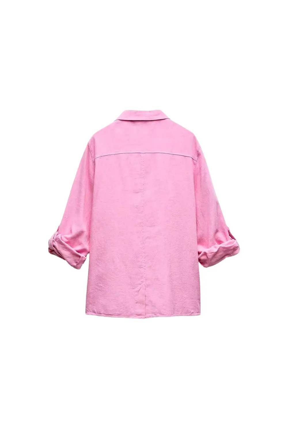 'Isabelle' Loose Fit roll-up Sleeve Blended Shirt (2 colors)