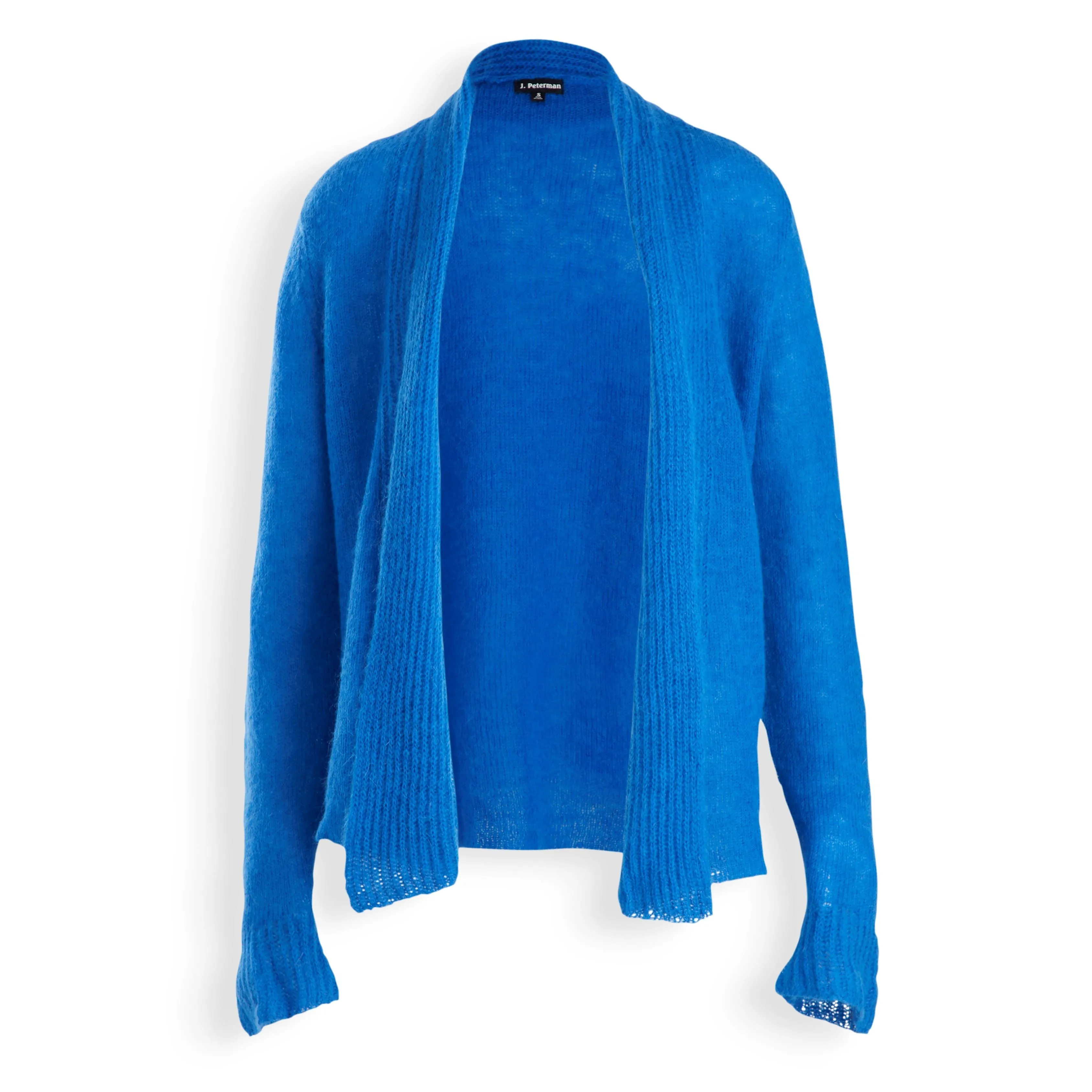 J. Peterman Women's Lisette's Mohair and Merino Wool Cardigan in Azure