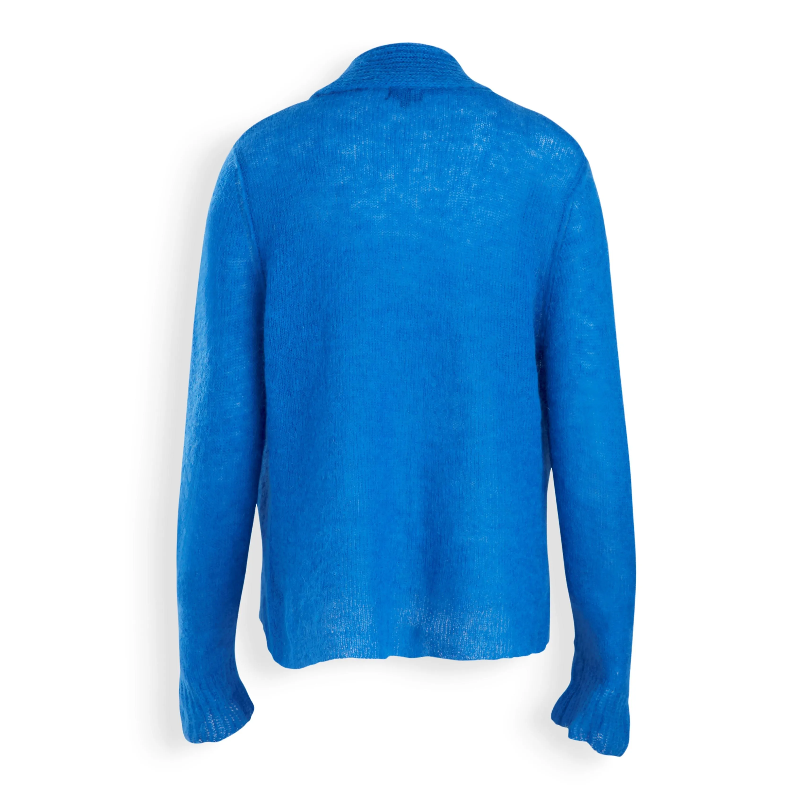 J. Peterman Women's Lisette's Mohair and Merino Wool Cardigan in Azure