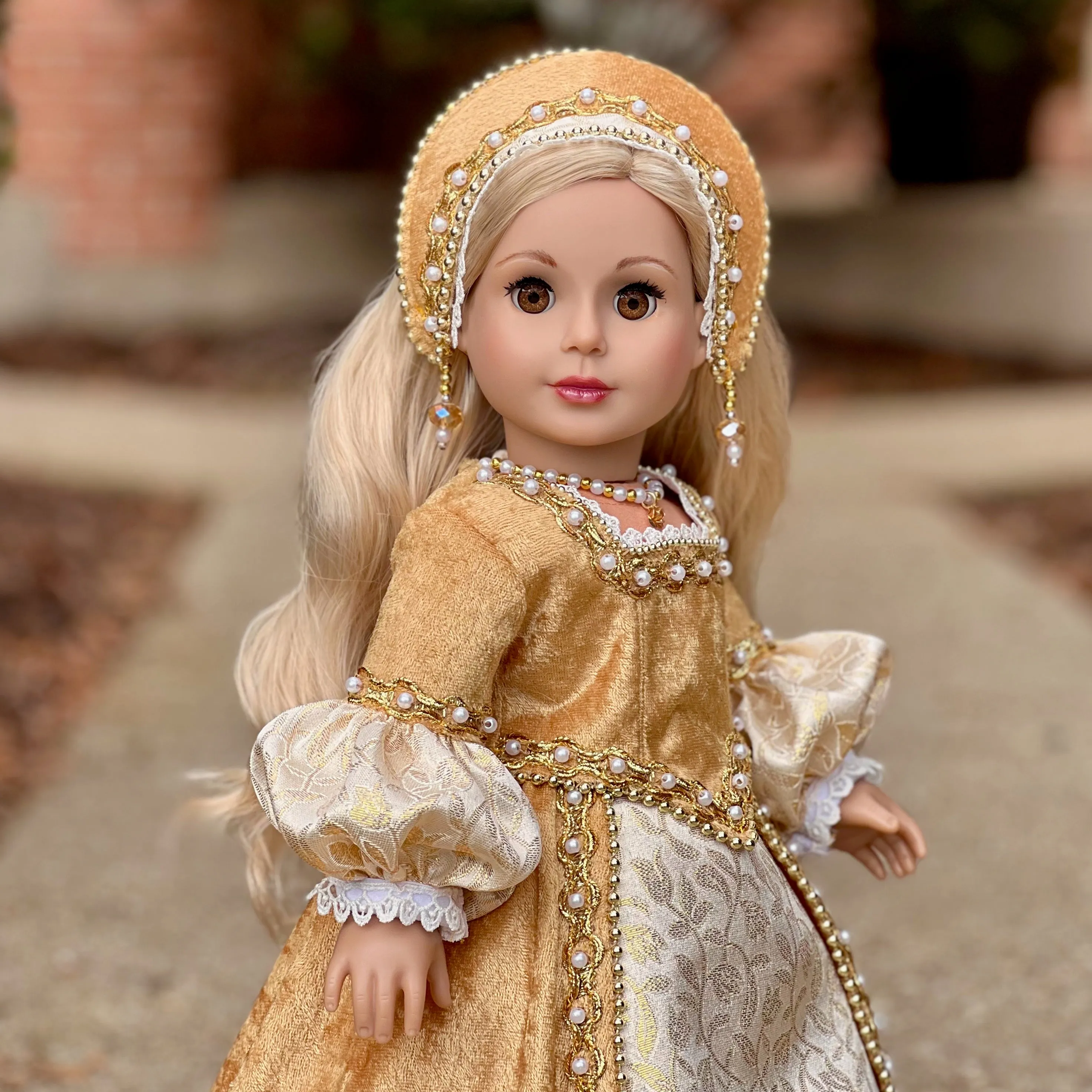 Jane Seymour - OOAK Historic Tudor Style Doll Gown for 18 inch Dolls (Doll not Included)