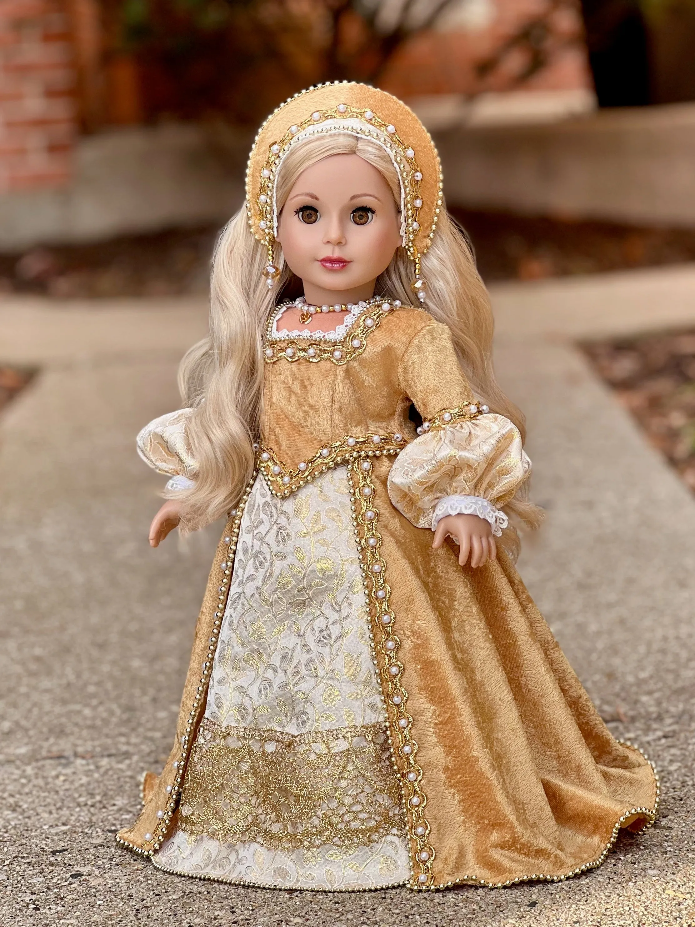 Jane Seymour - OOAK Historic Tudor Style Doll Gown for 18 inch Dolls (Doll not Included)