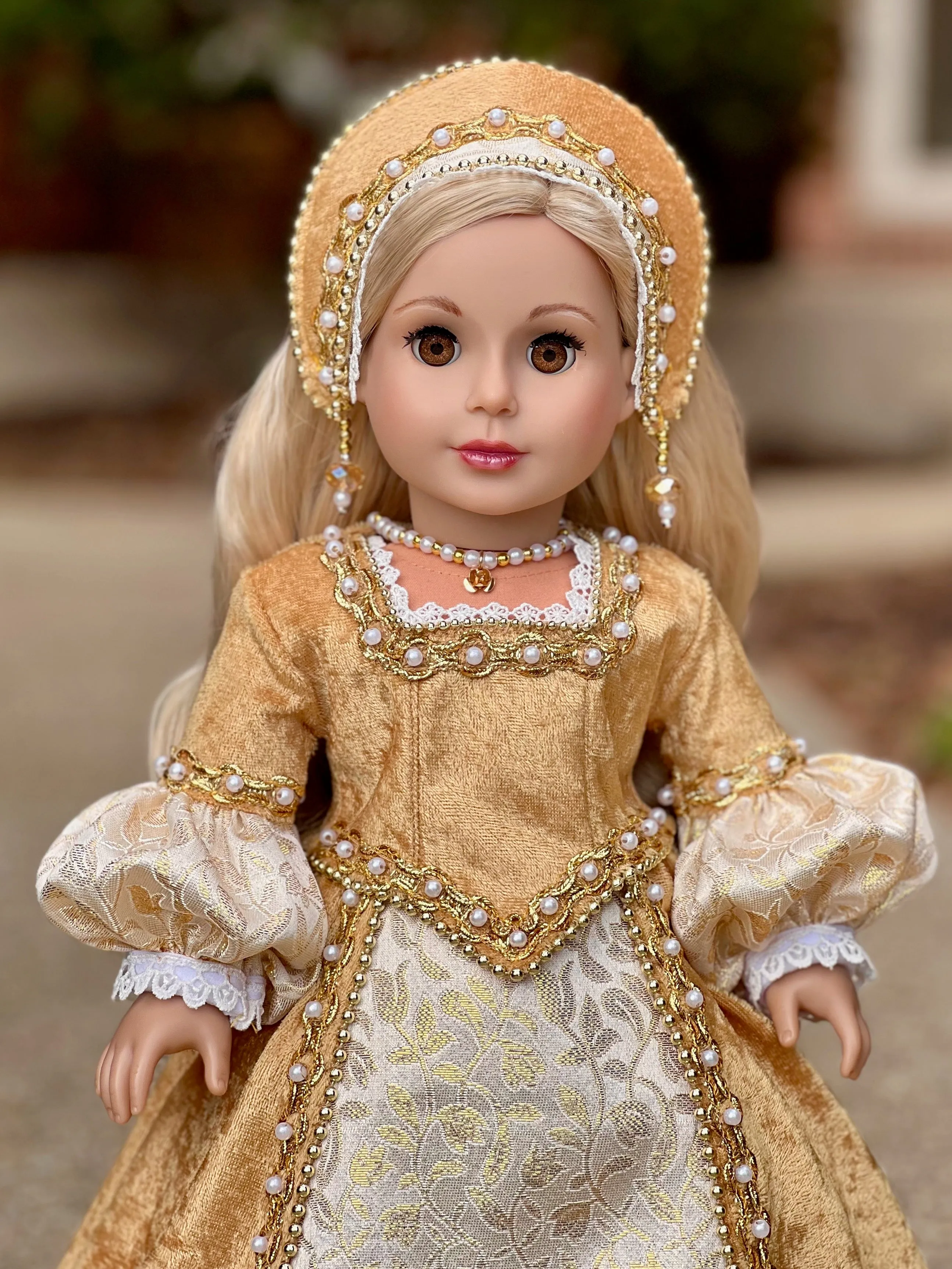 Jane Seymour - OOAK Historic Tudor Style Doll Gown for 18 inch Dolls (Doll not Included)