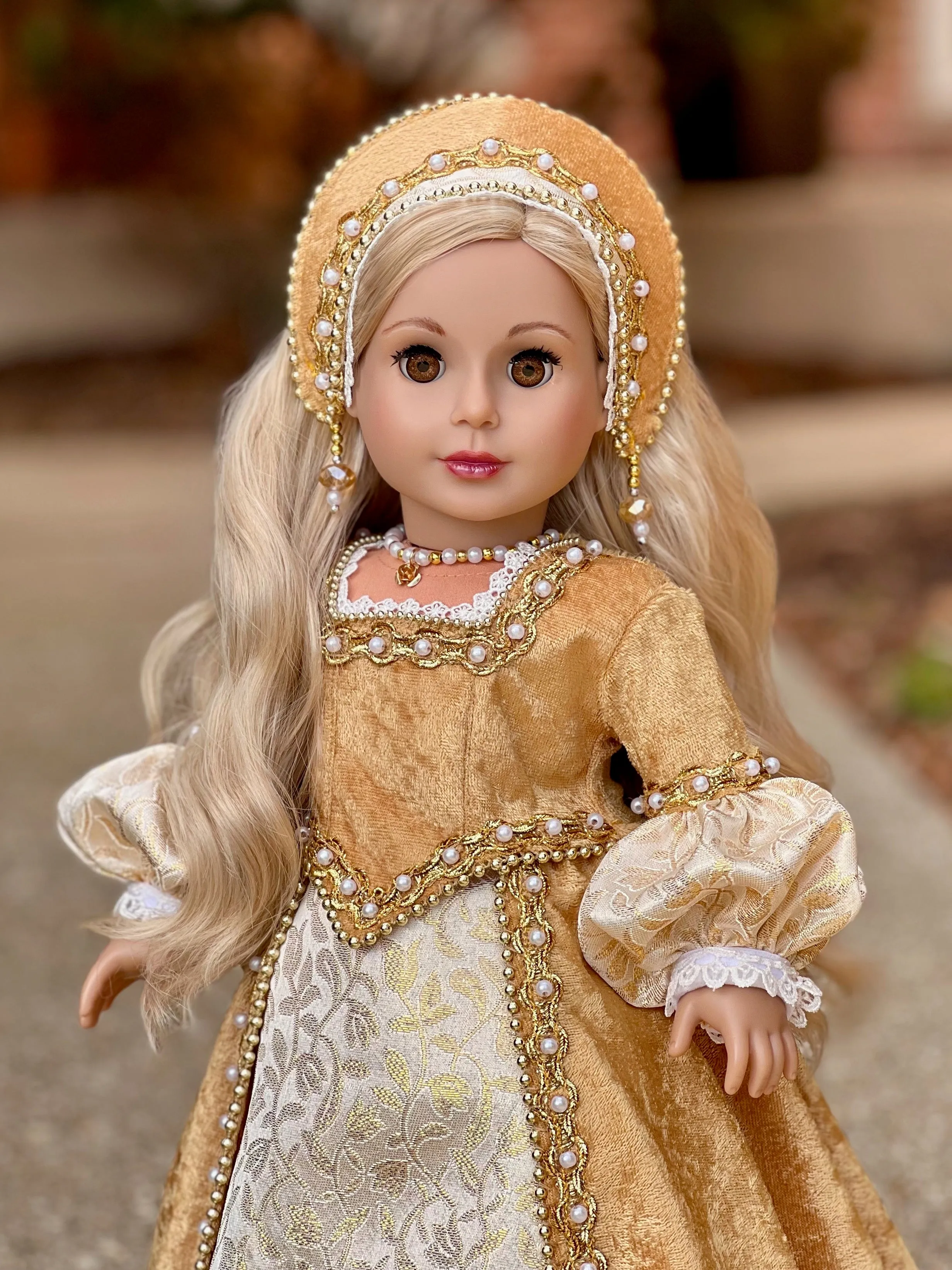 Jane Seymour - OOAK Historic Tudor Style Doll Gown for 18 inch Dolls (Doll not Included)