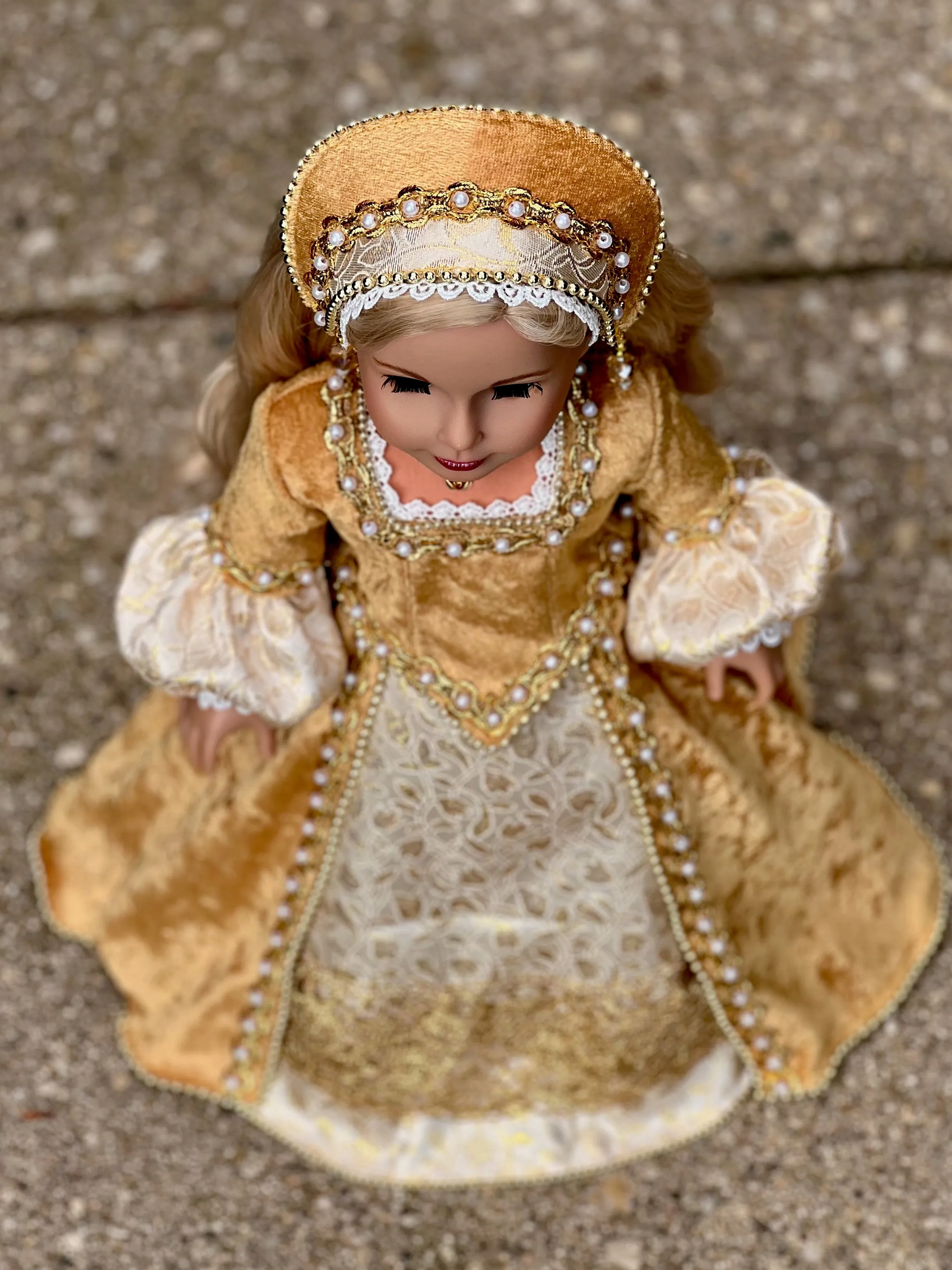 Jane Seymour - OOAK Historic Tudor Style Doll Gown for 18 inch Dolls (Doll not Included)