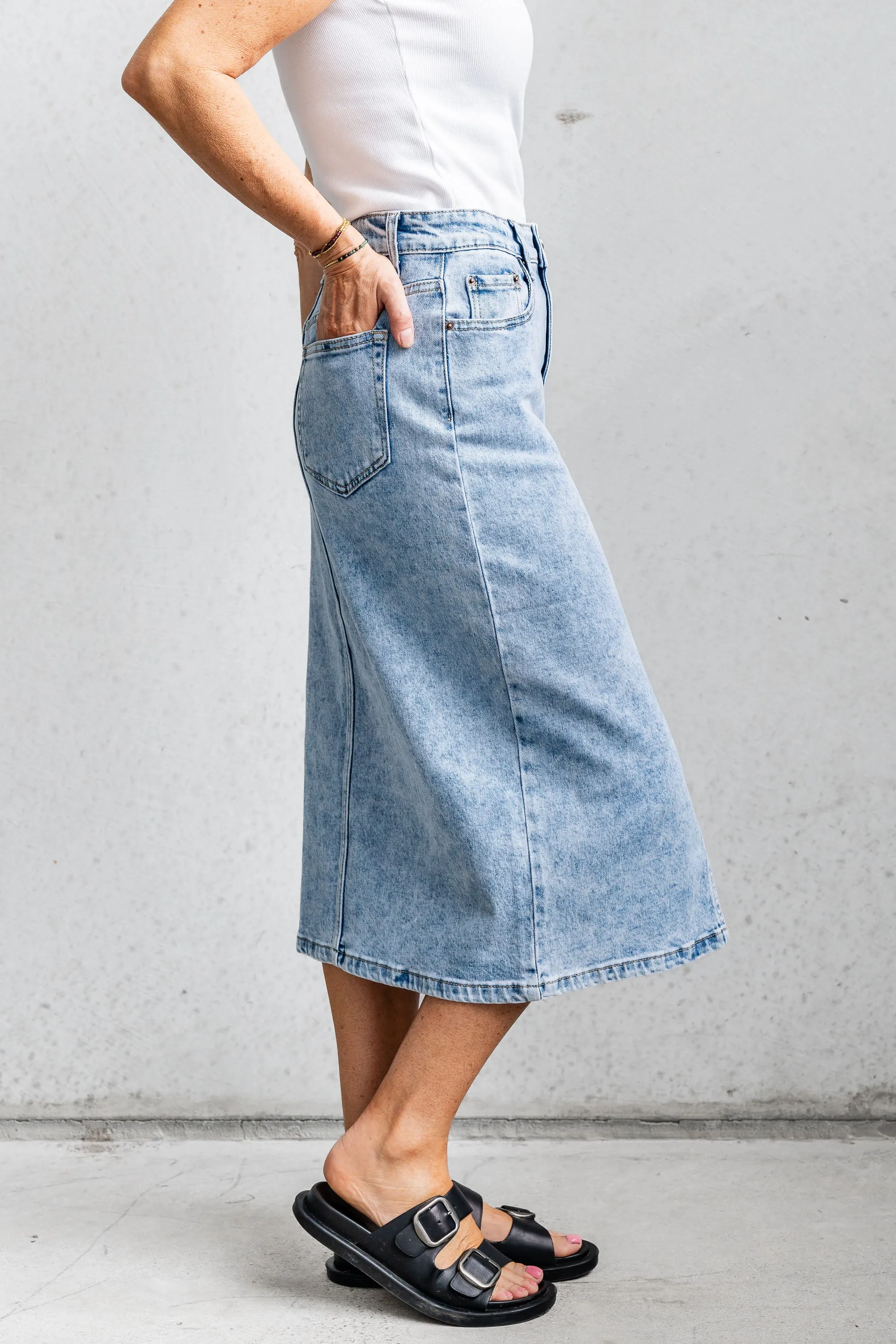 Jenson Denim Skirt - Blue