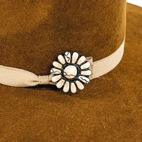 Jericho Clay Hat Pin in Ivory