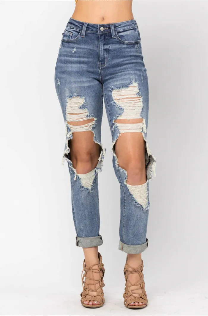 Judy Blue Heavy Destroyed Vintage Jeans