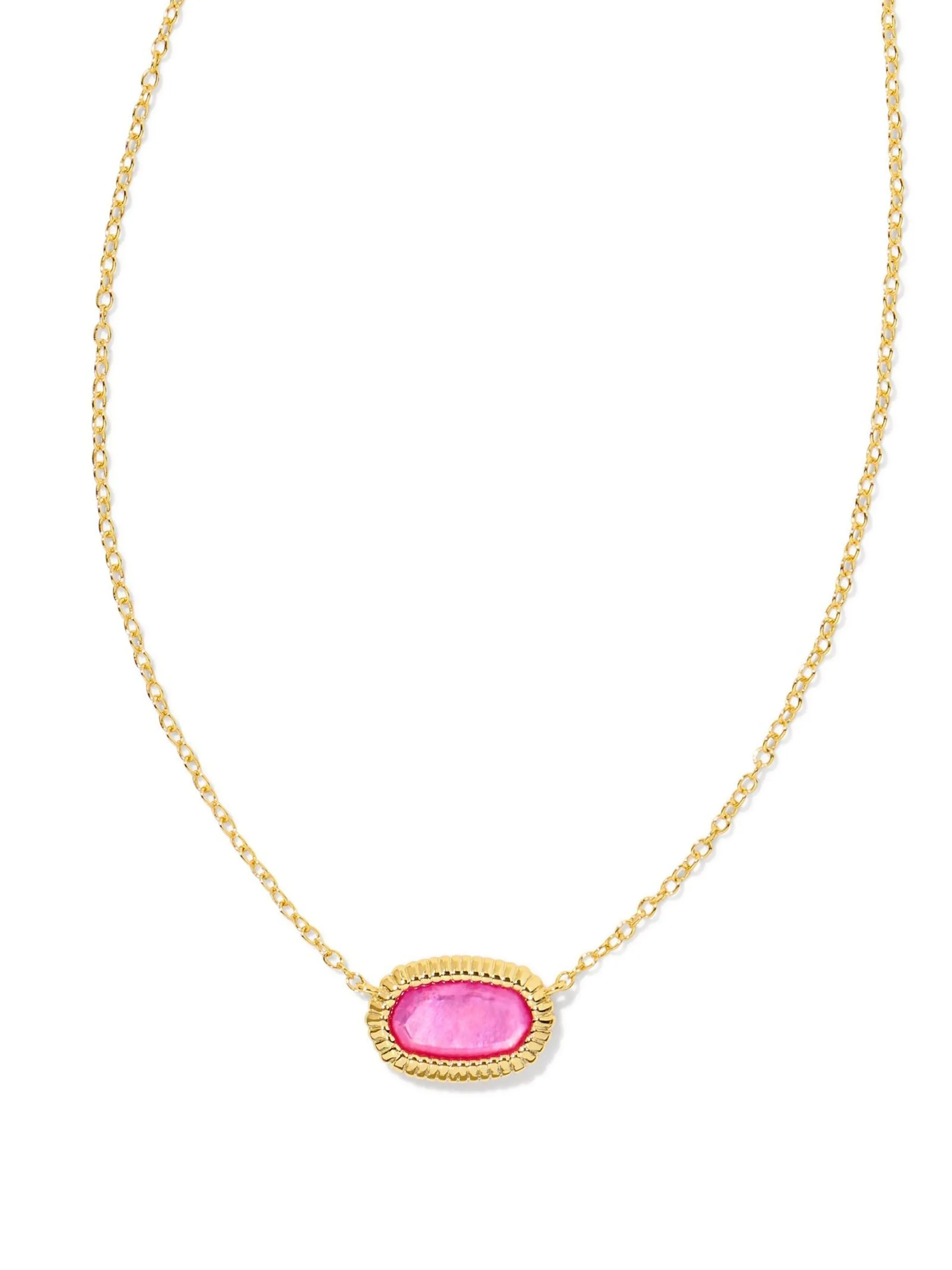 Kendra Scott Elisa Ridge Framed Pendant Necklace - Gold Azalea Illusion