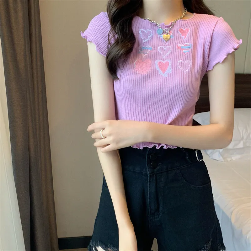 Knitted Short Sleeve T-shirt