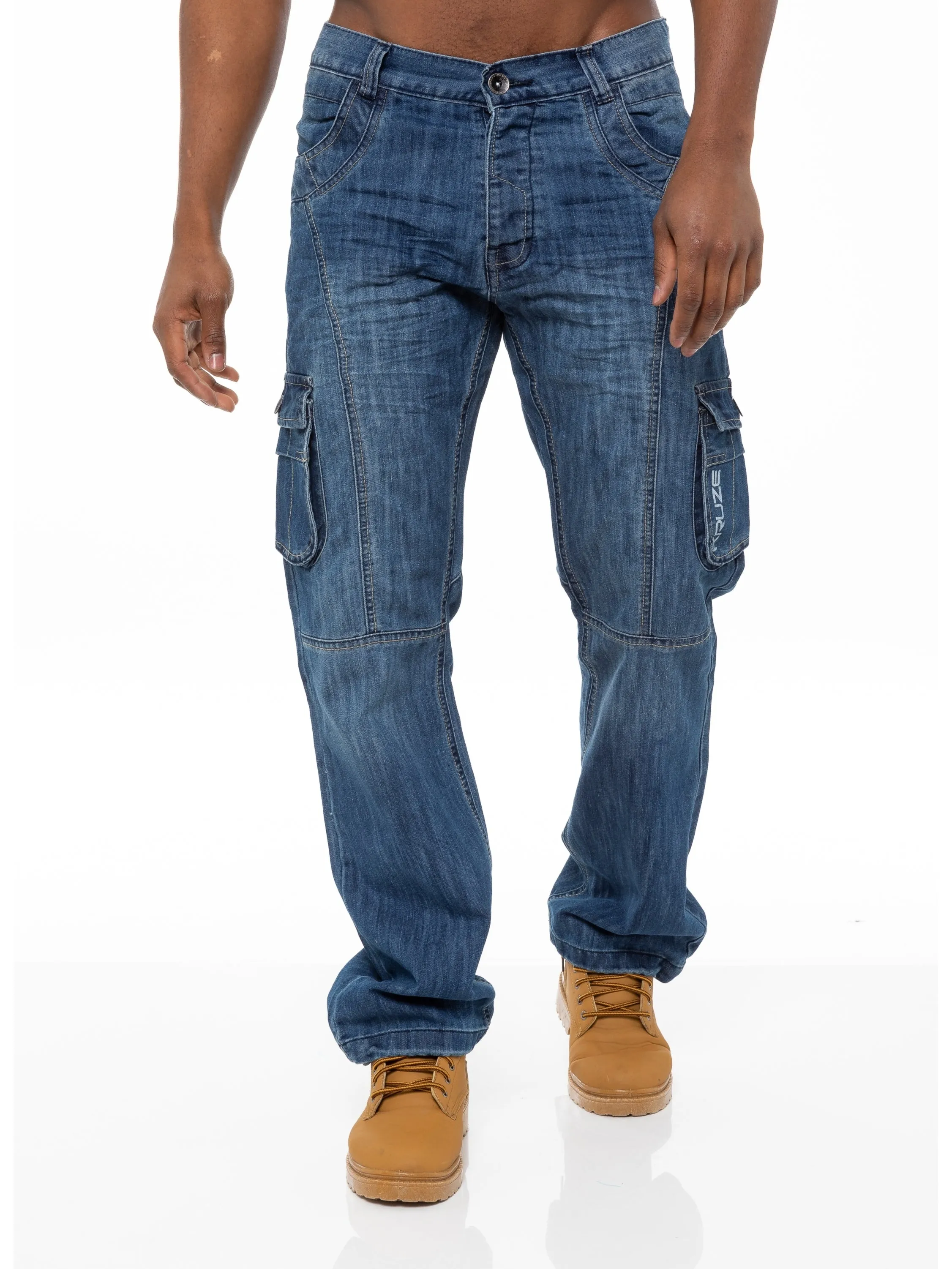 Kruze | Mens Cargo Combat Jeans